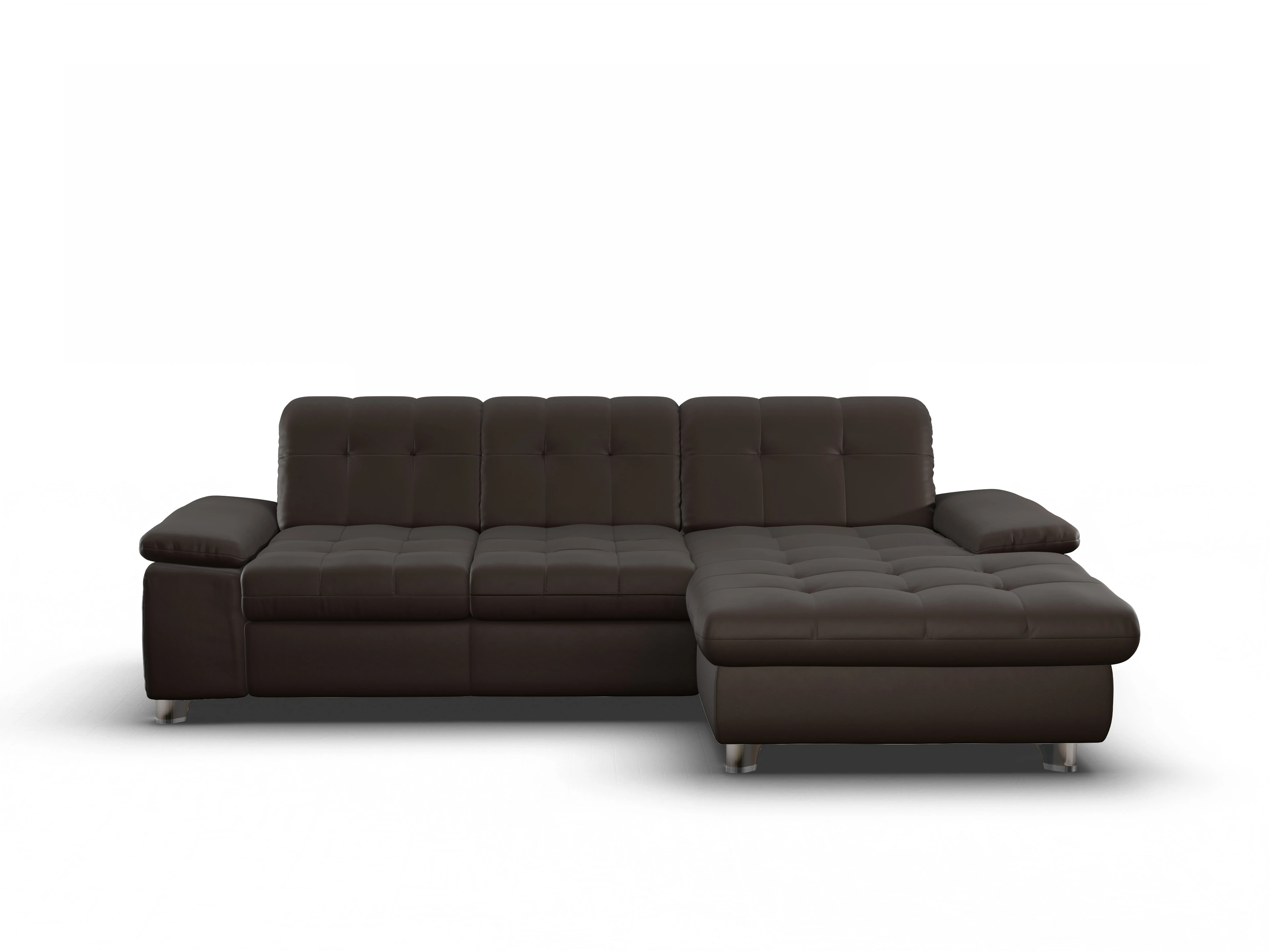 Ansicht des Produktes SC Select 1012 Ecksofa rechts Abschluss offen in Leder Braun