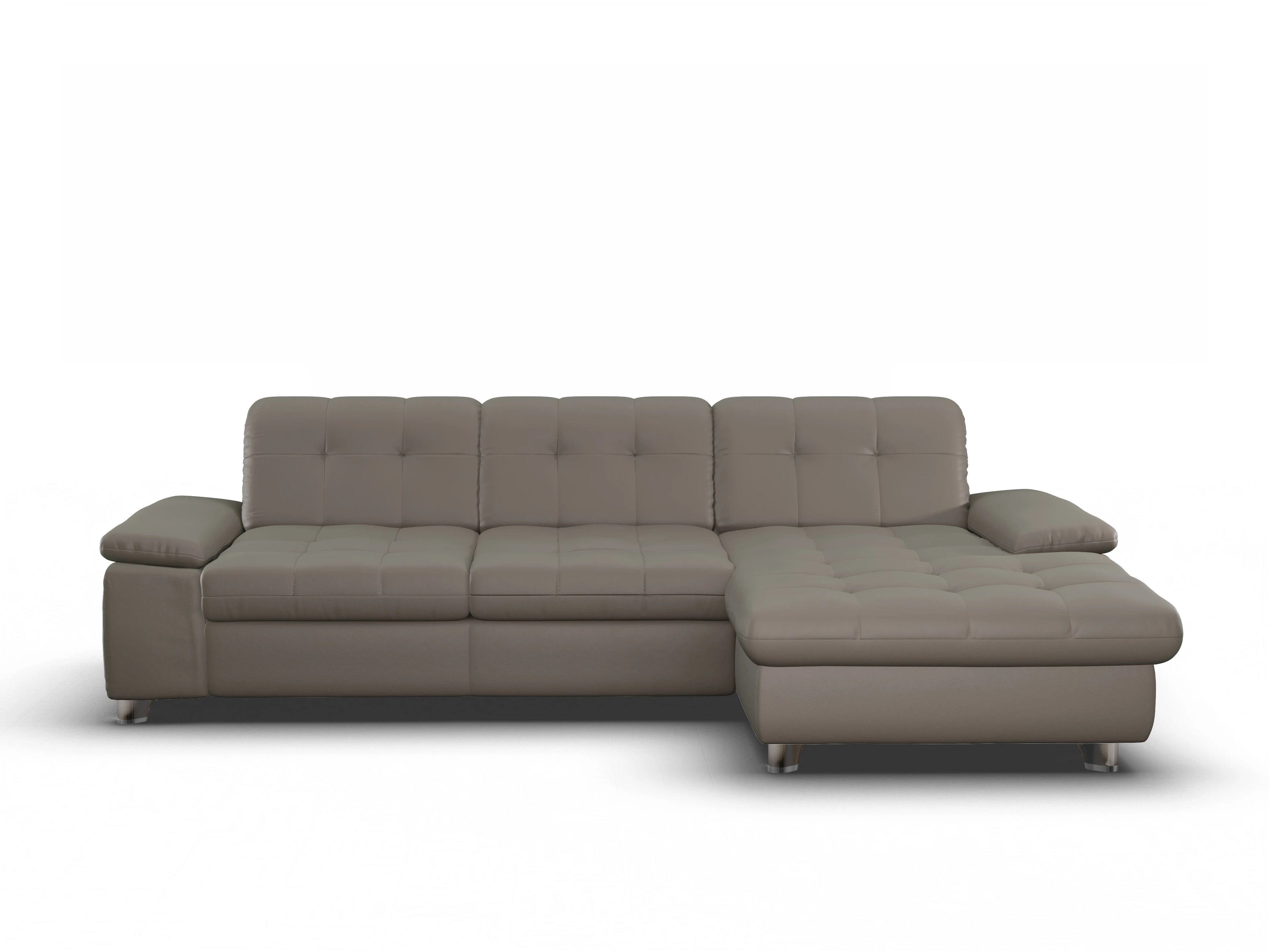 Sitz Concept select 1012 Canapé Large R Ansicht des Produktes SC Select 1012 Ecksofa rechts Abschluss offen in Leder Braun