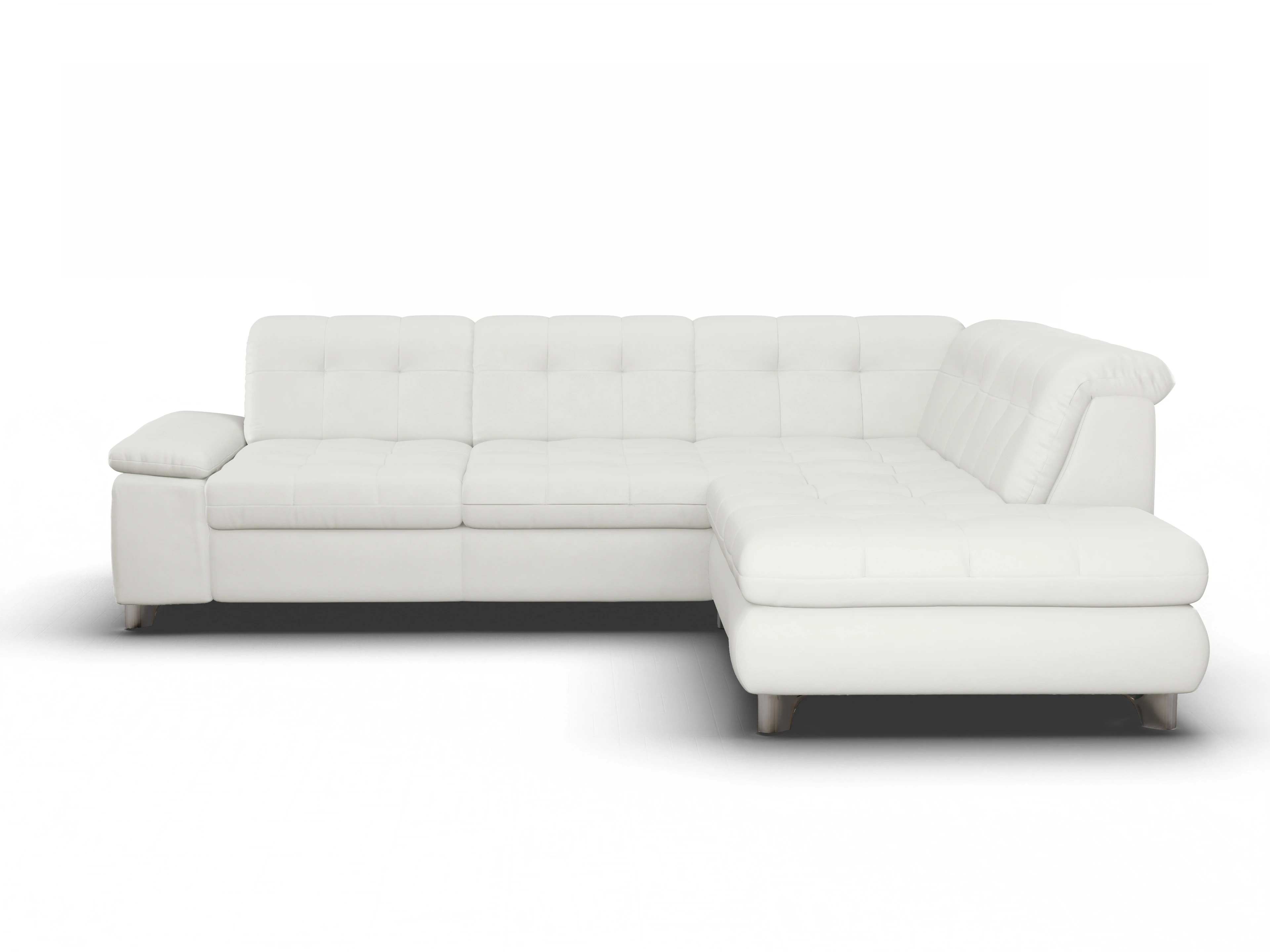 Ansicht des Produktes SC Select 1012 Ecksofa rechts Abschluss offen in Leder Weiss