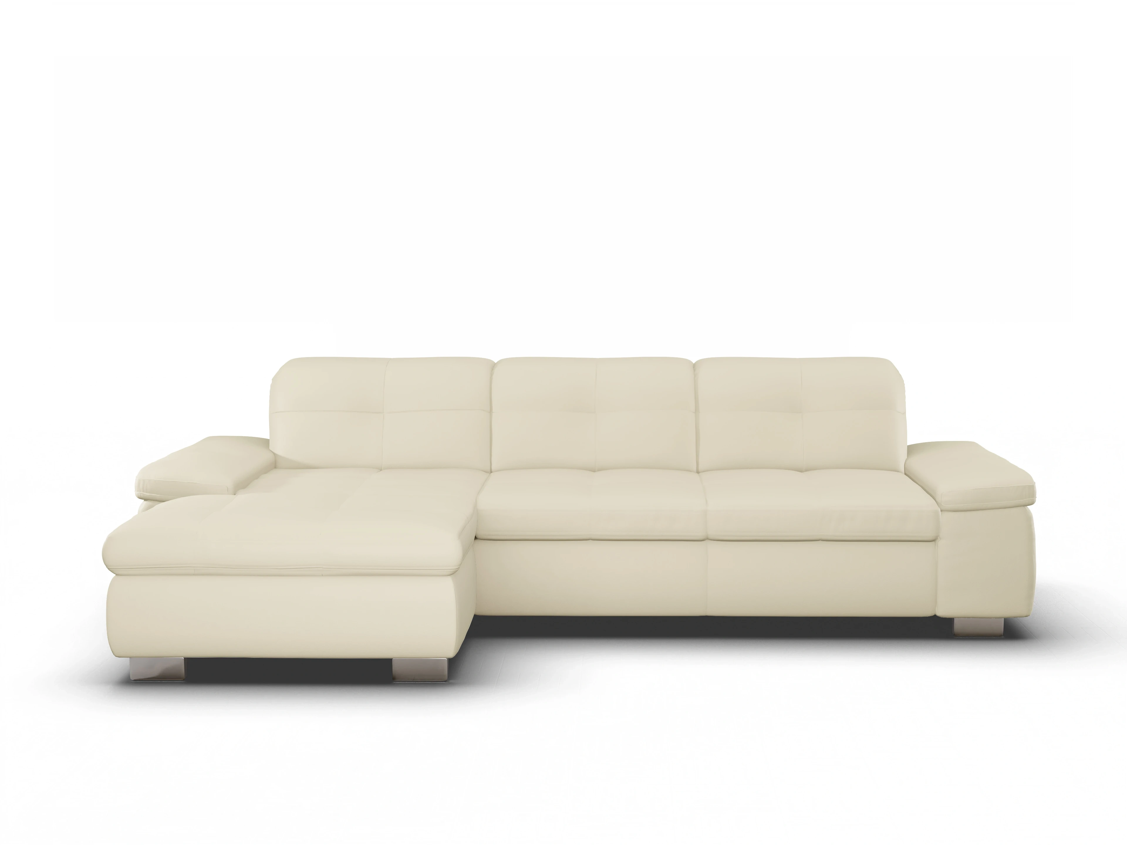 Ansicht des Produktes SC Select 1001 Ecksofa links Abschluss offen in Leder Beige