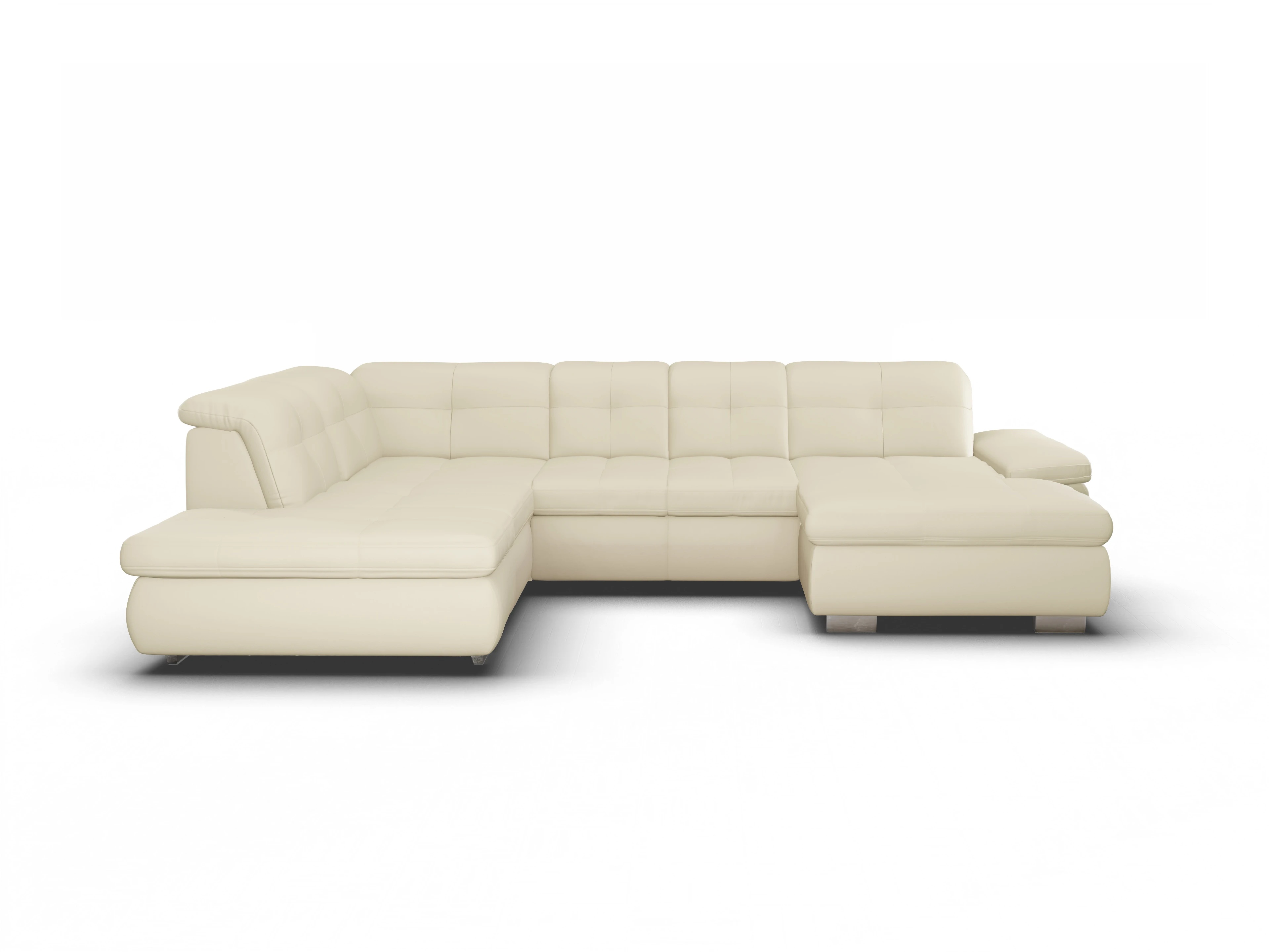 Ansicht des Produktes SC Select 1001 Wohnlandschaft offen beidseitig in Leder Beige