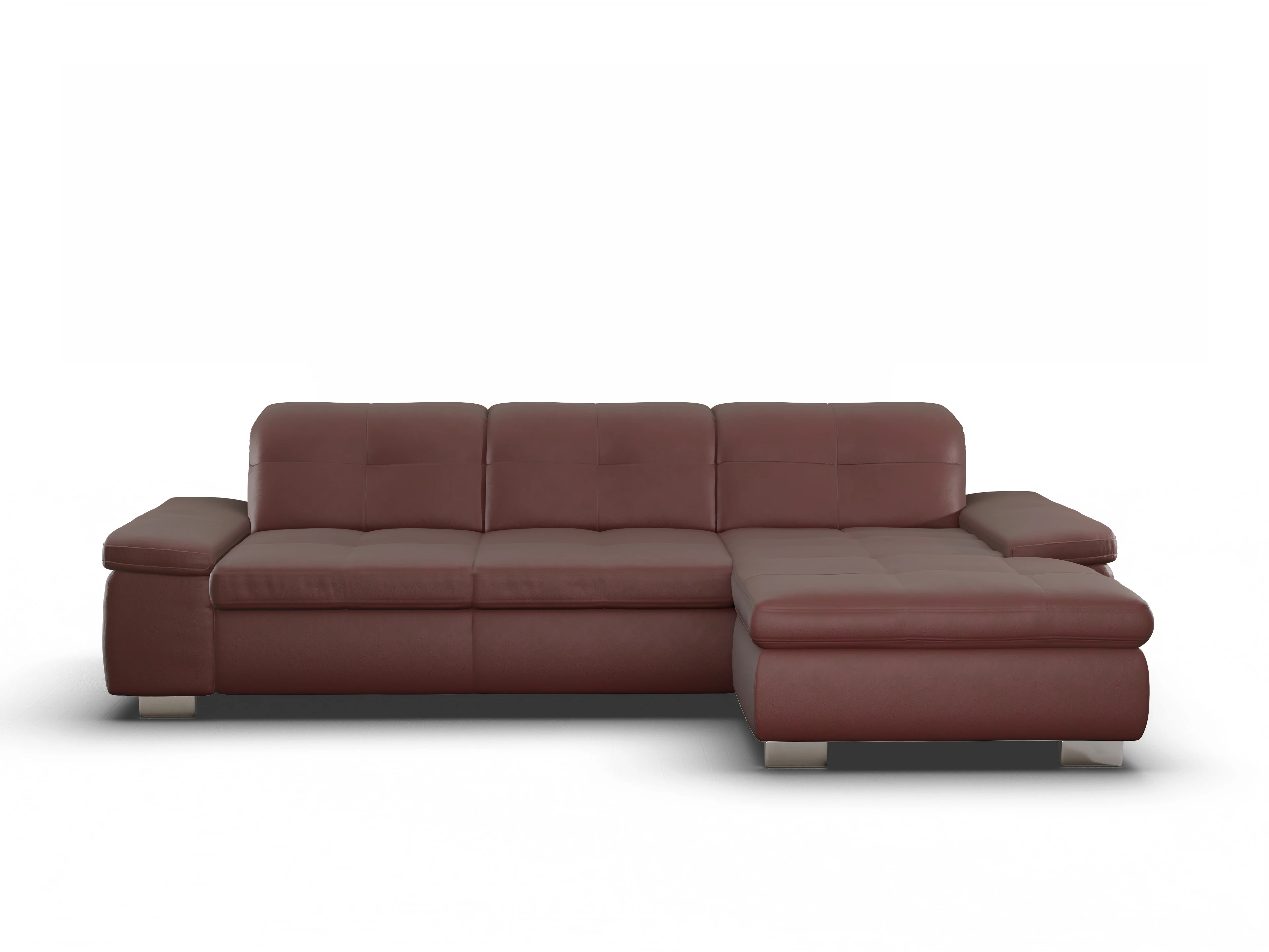 Ansicht des Produktes SC Select 1001 Ecksofa rechts Abschluss offen in Leder Lila