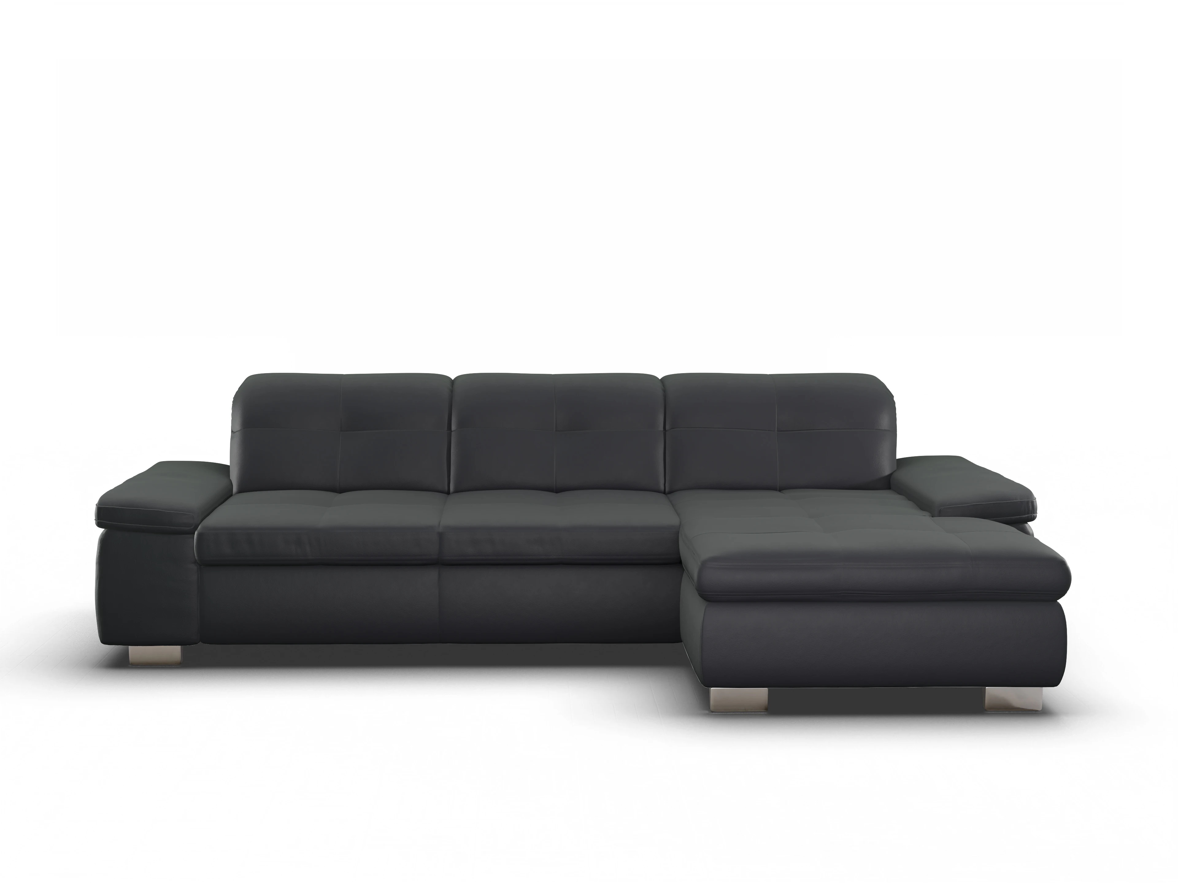 Ansicht des Produktes SC Select 1001 Ecksofa rechts Abschluss offen in Leder Schwarz