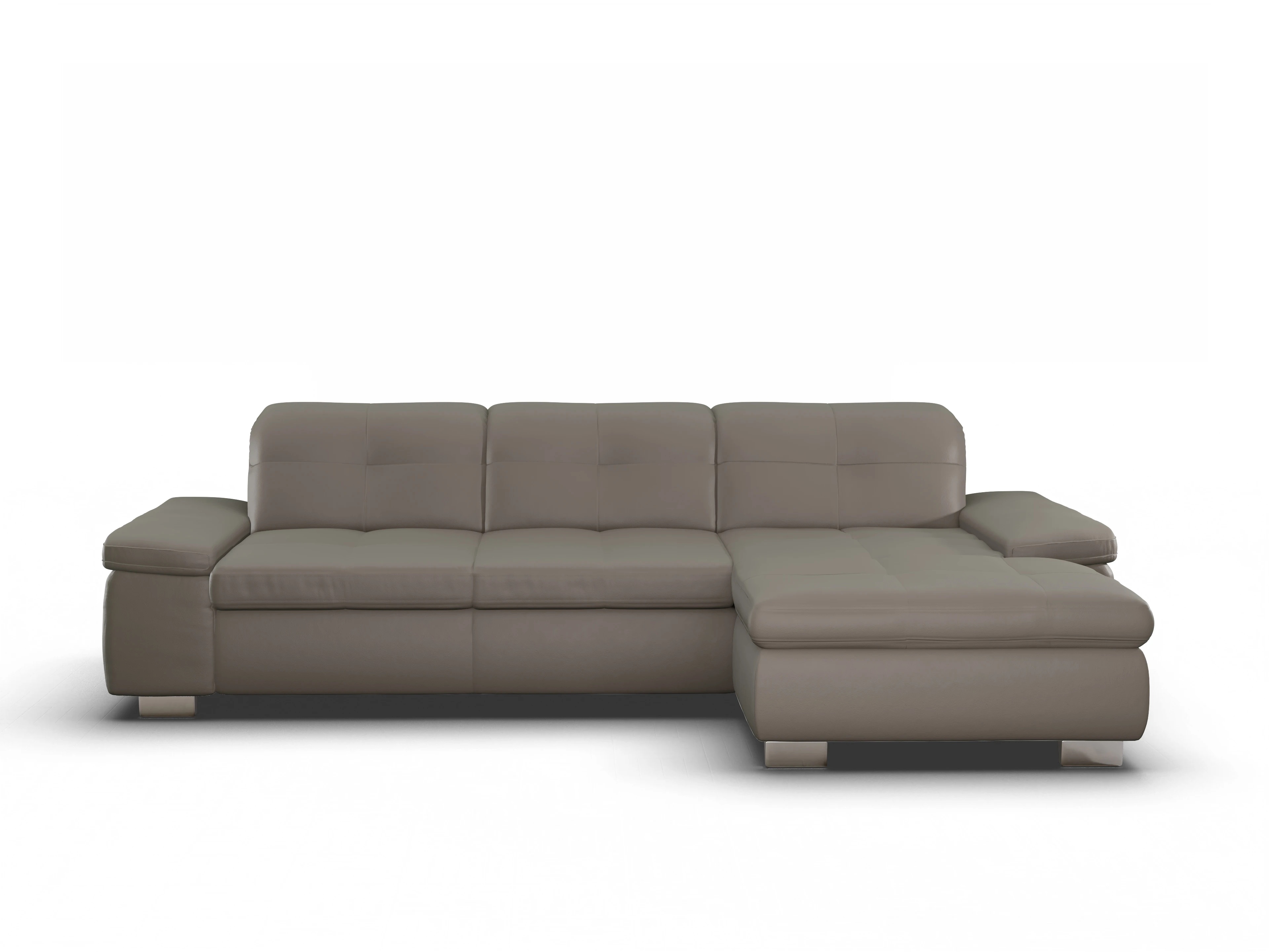 Ansicht des Produktes SC Select 1001 Ecksofa rechts Abschluss offen in Leder Braun