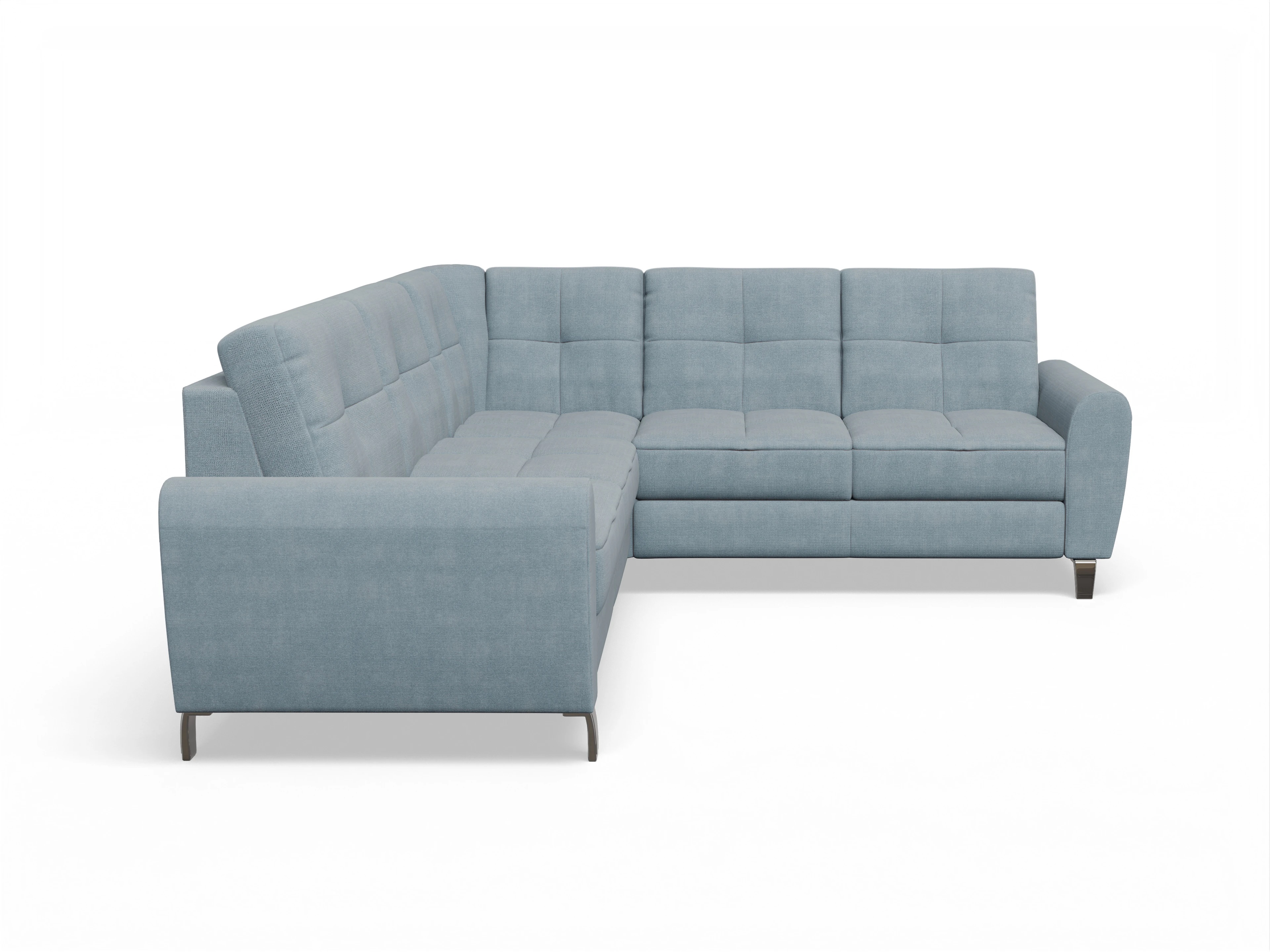 Ansicht des Produktes Valona Ecksofa links mit Armlehne in Stoff Blau