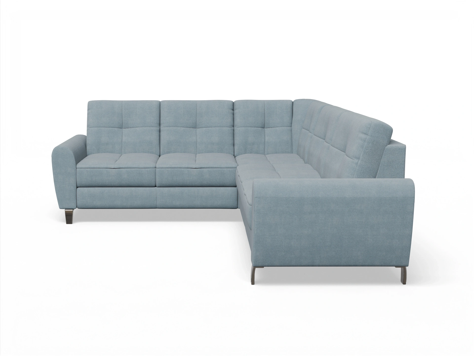 Ansicht des Produktes Valona Ecksofa links mit Armlehne in Stoff Blau