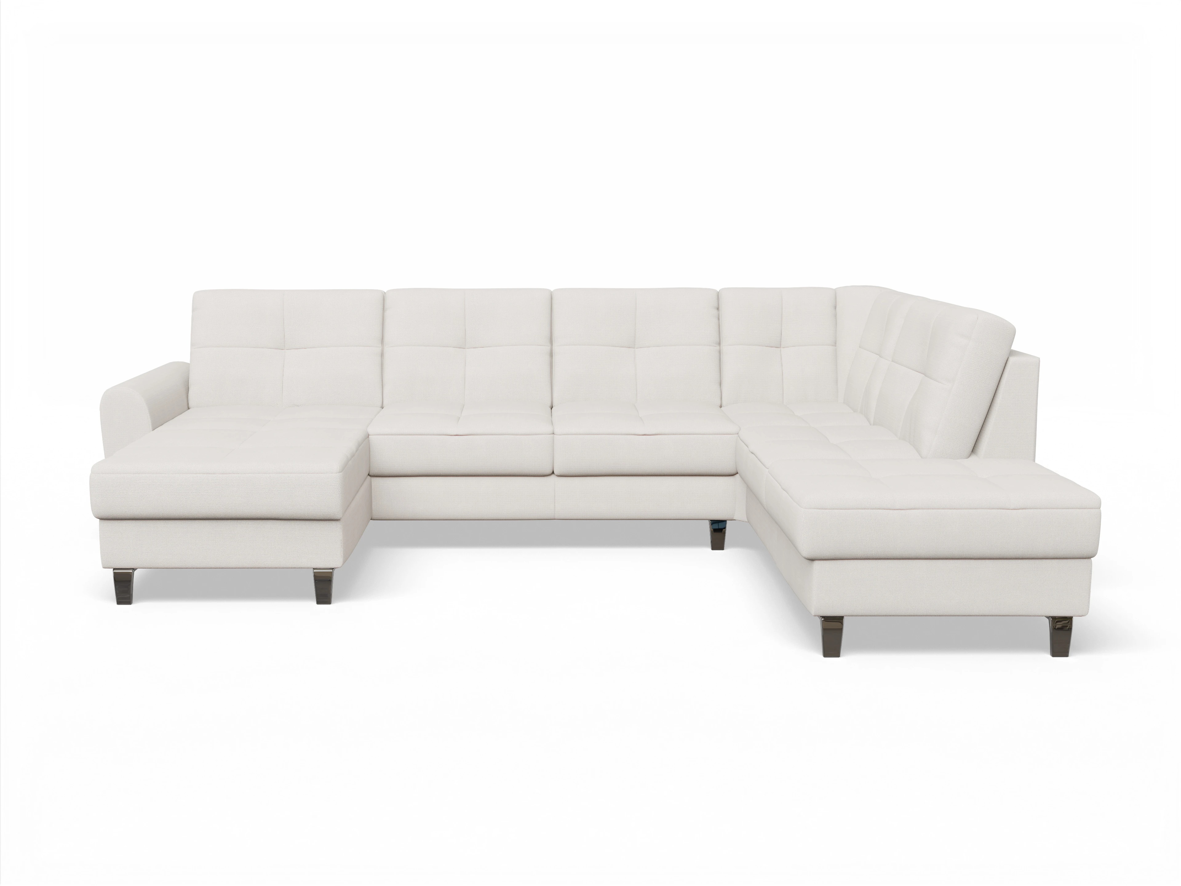 Valona Wohnlandschaft OT LO Medium R Ansicht des Produktes Valona Wohnlandschaft offen beidseitig in Stoff Beige
