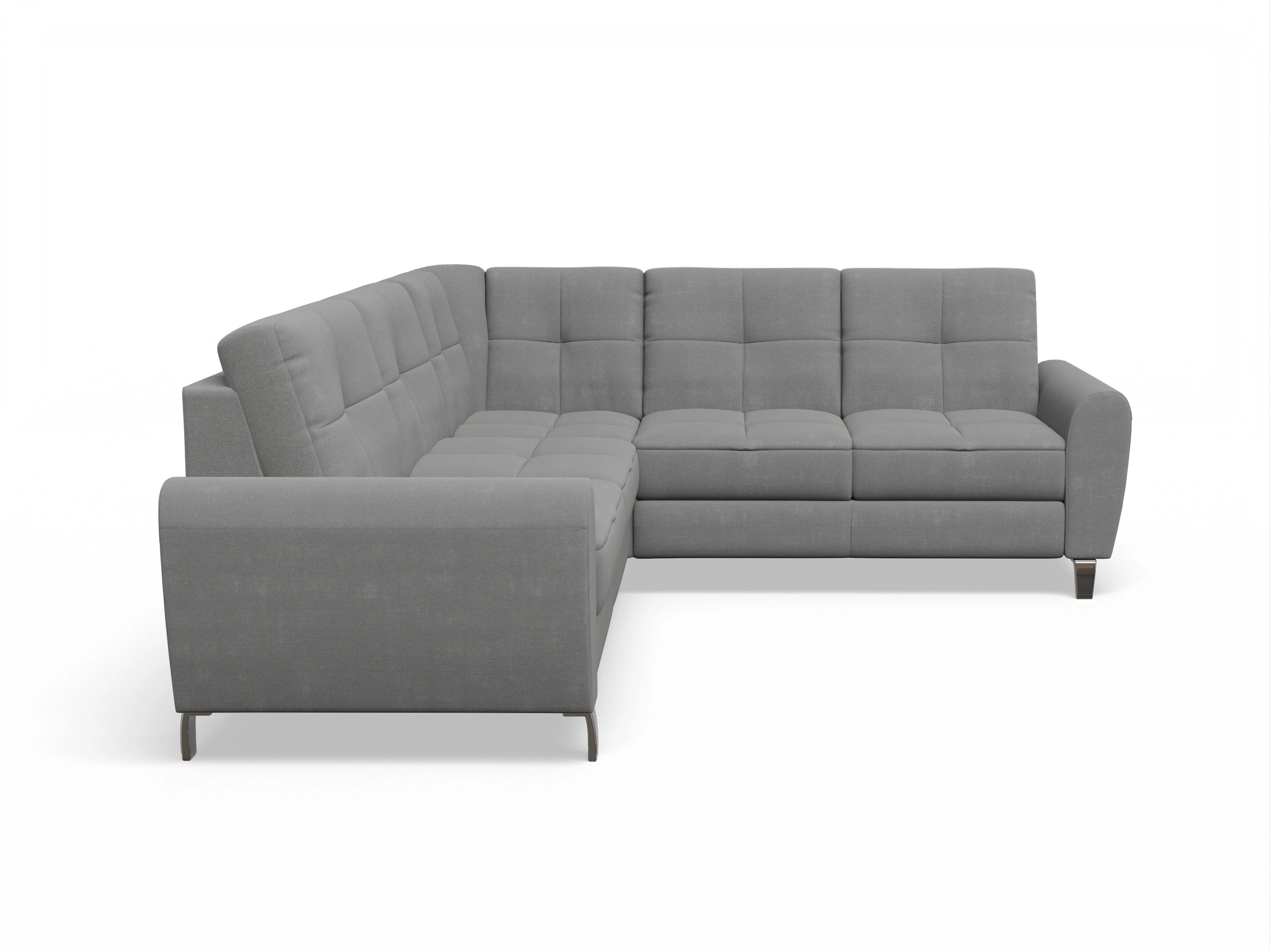 Ansicht des Produktes Valona Ecksofa links mit Armlehne in Stoff Grau