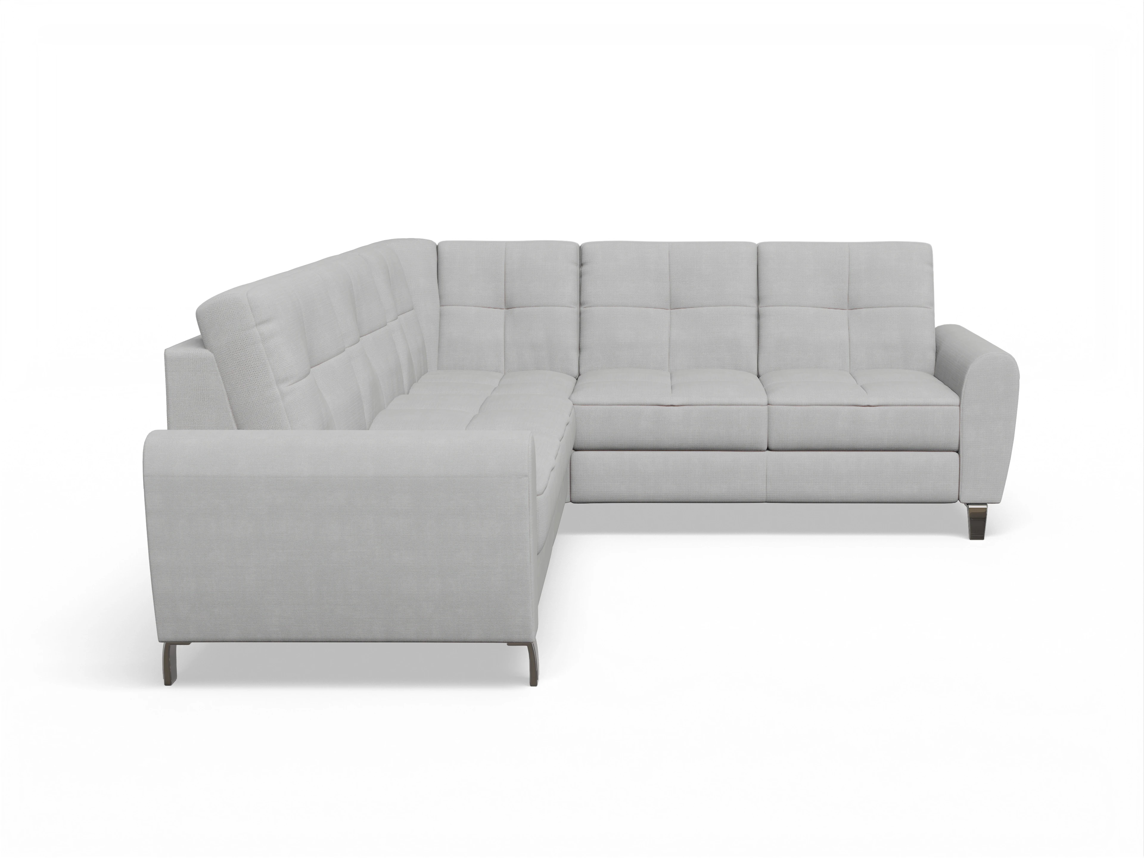 Ansicht des Produktes Valona Ecksofa links mit Armlehne in Stoff Grau