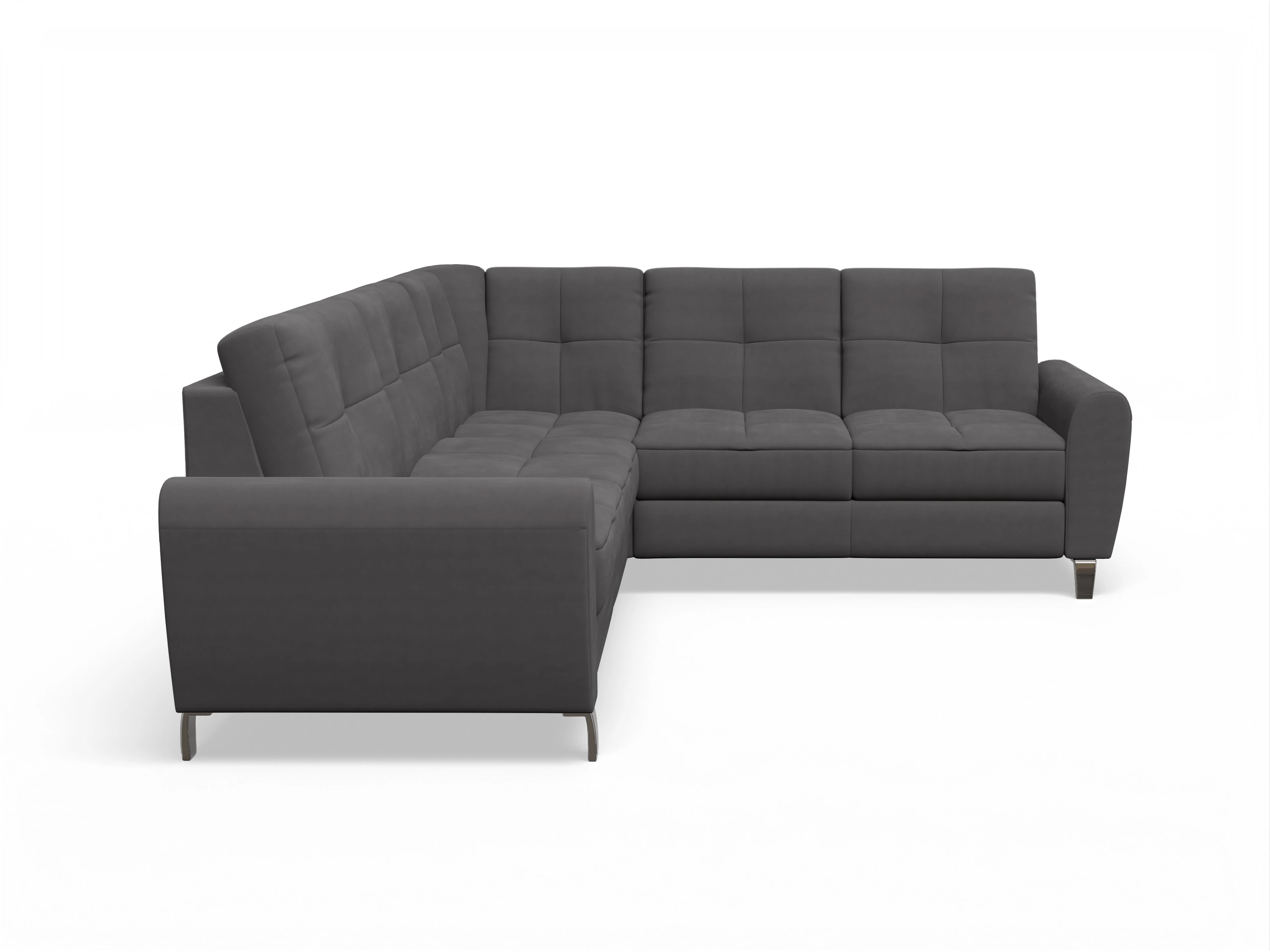 Ansicht des Produktes Valona Ecksofa links mit Armlehne in Stoff Grau
