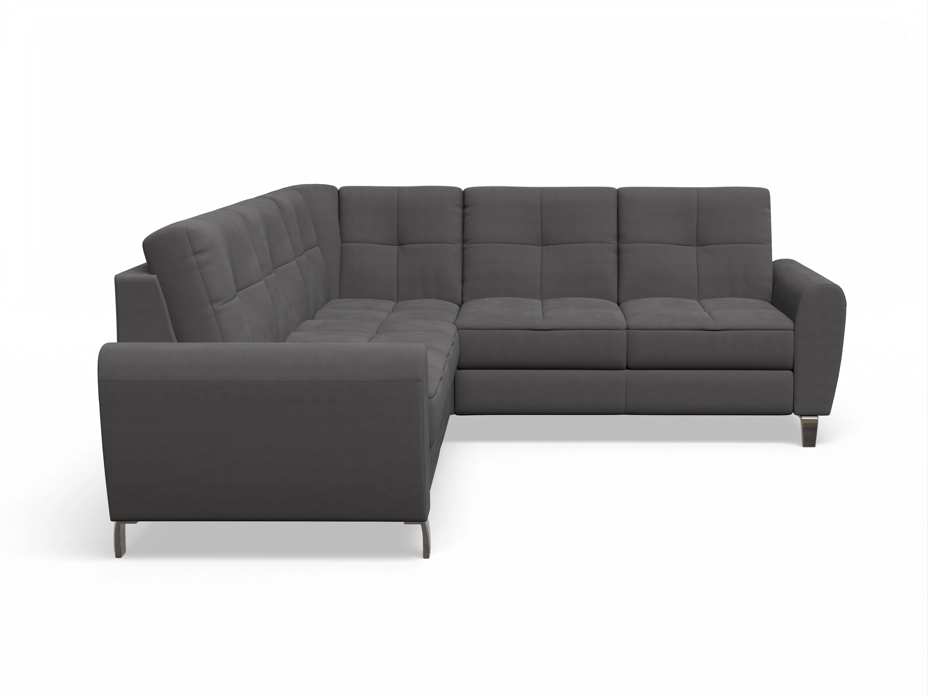 Ansicht des Produktes Valona Ecksofa gleichschenklig in Stoff Grau