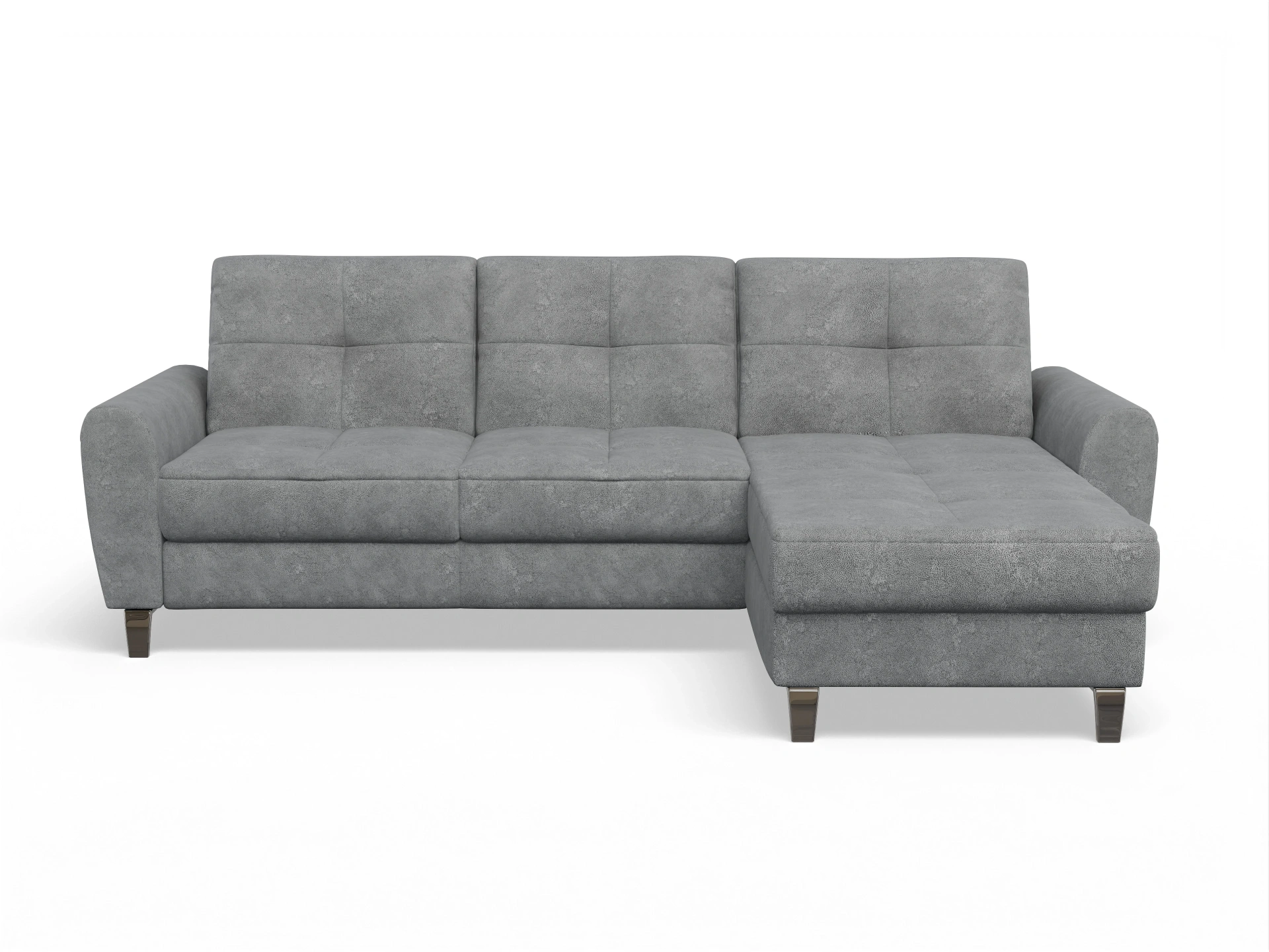 Ansicht des Produktes Valona Ecksofa rechts Abschluss offen in Stoff Grau