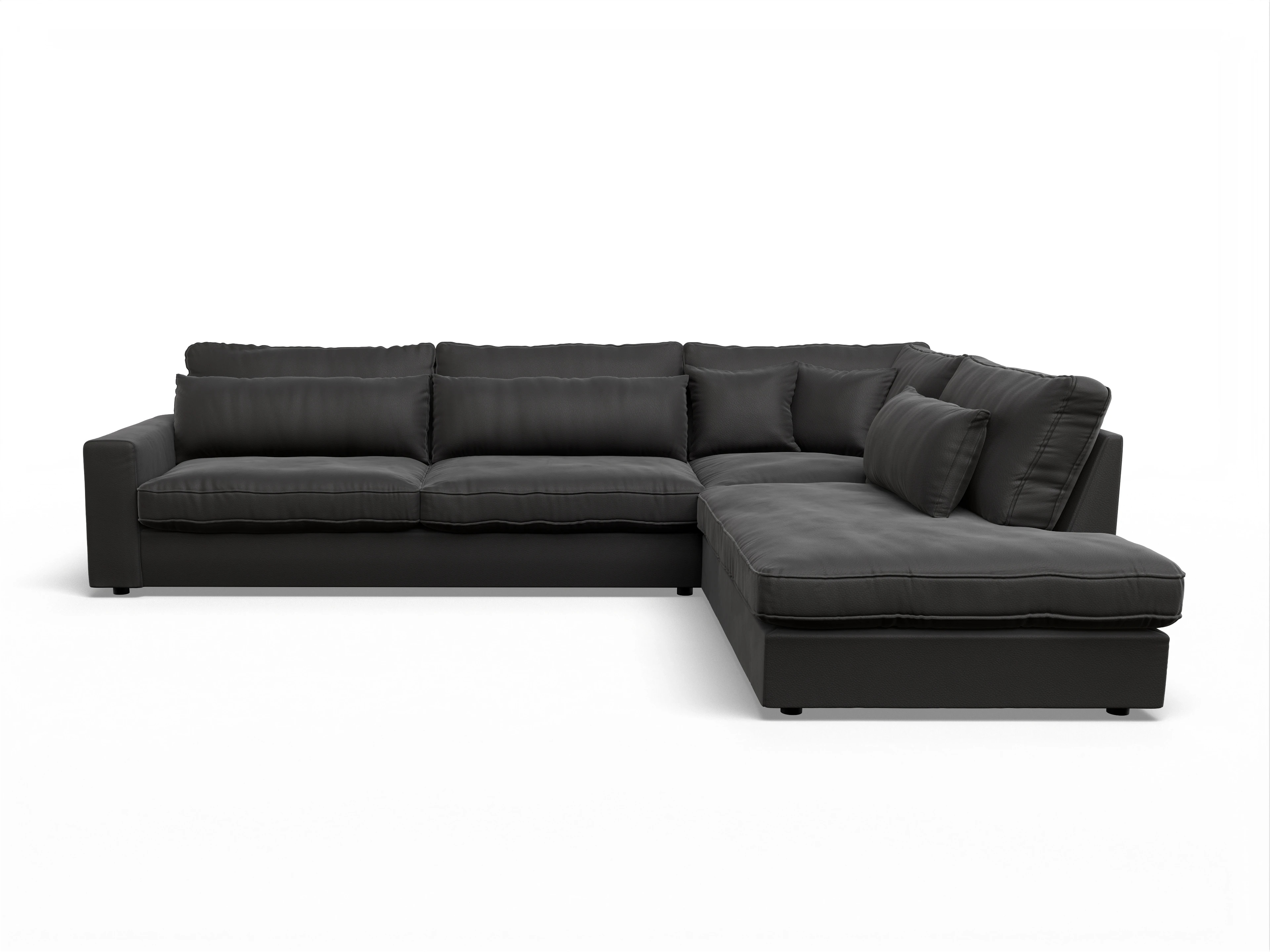 Ansicht des Produktes Lexia Ecksofa rechts Abschluss offen in Stoff Braun