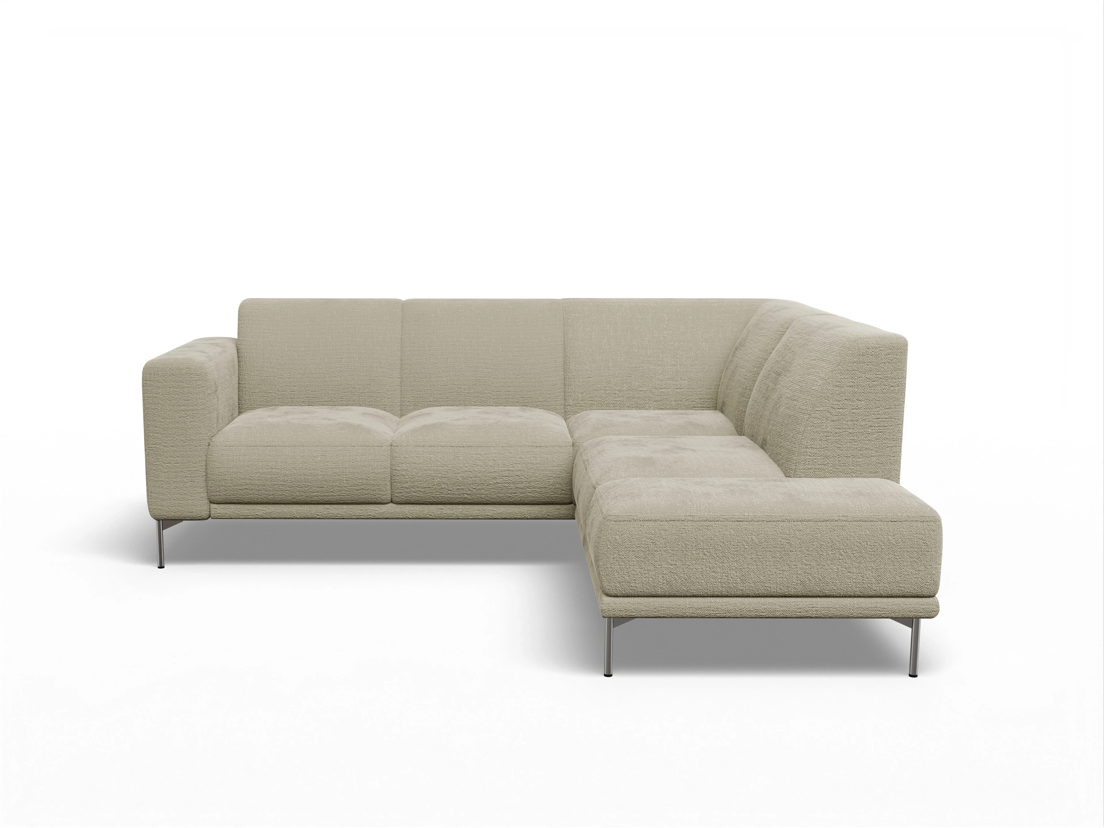 Ansicht des Produktes Viborg Ecksofa rechts Abschluss offen in Stoff Beige