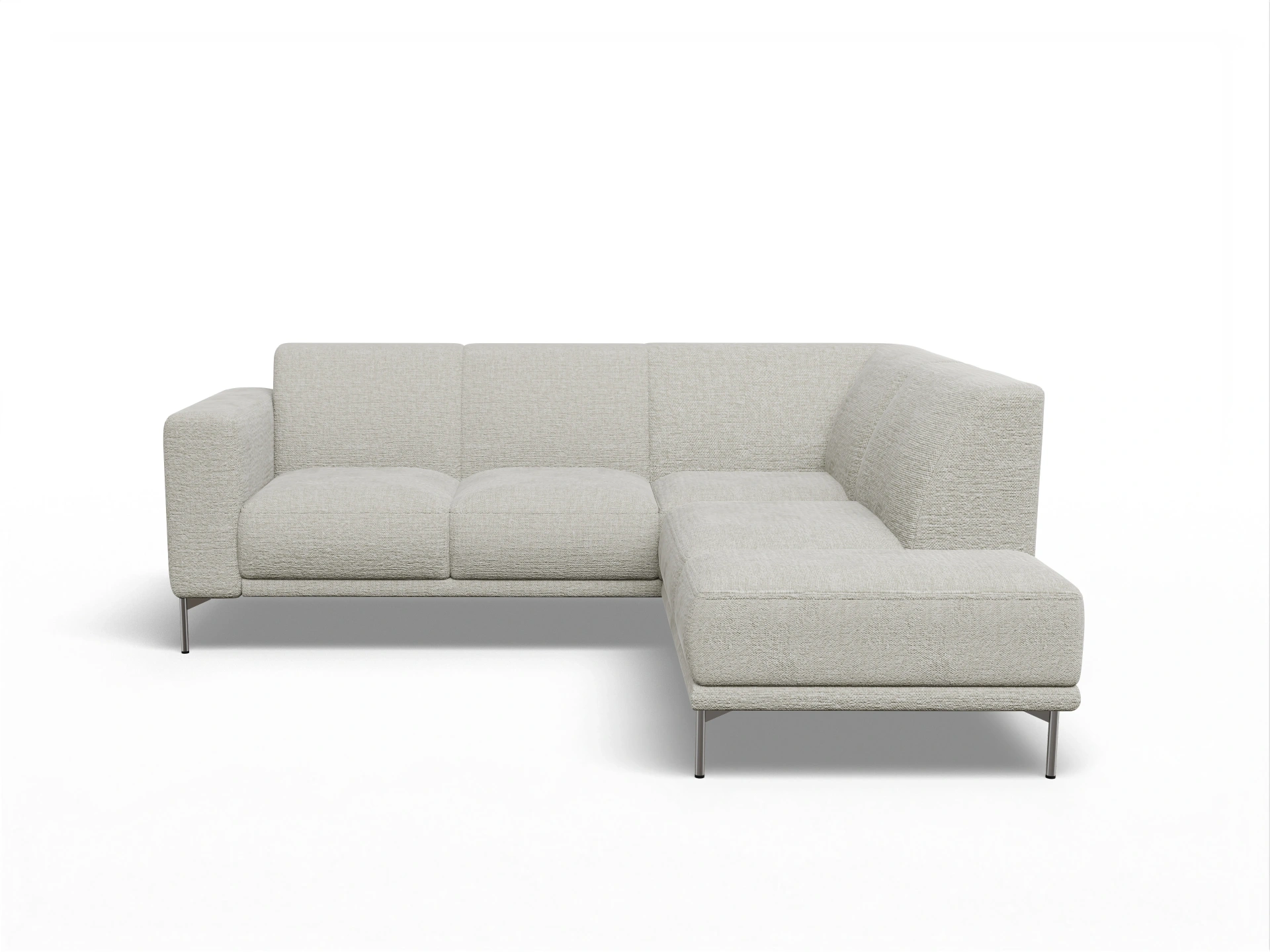 Ansicht des Produktes Viborg Ecksofa rechts Abschluss offen in Stoff Beige