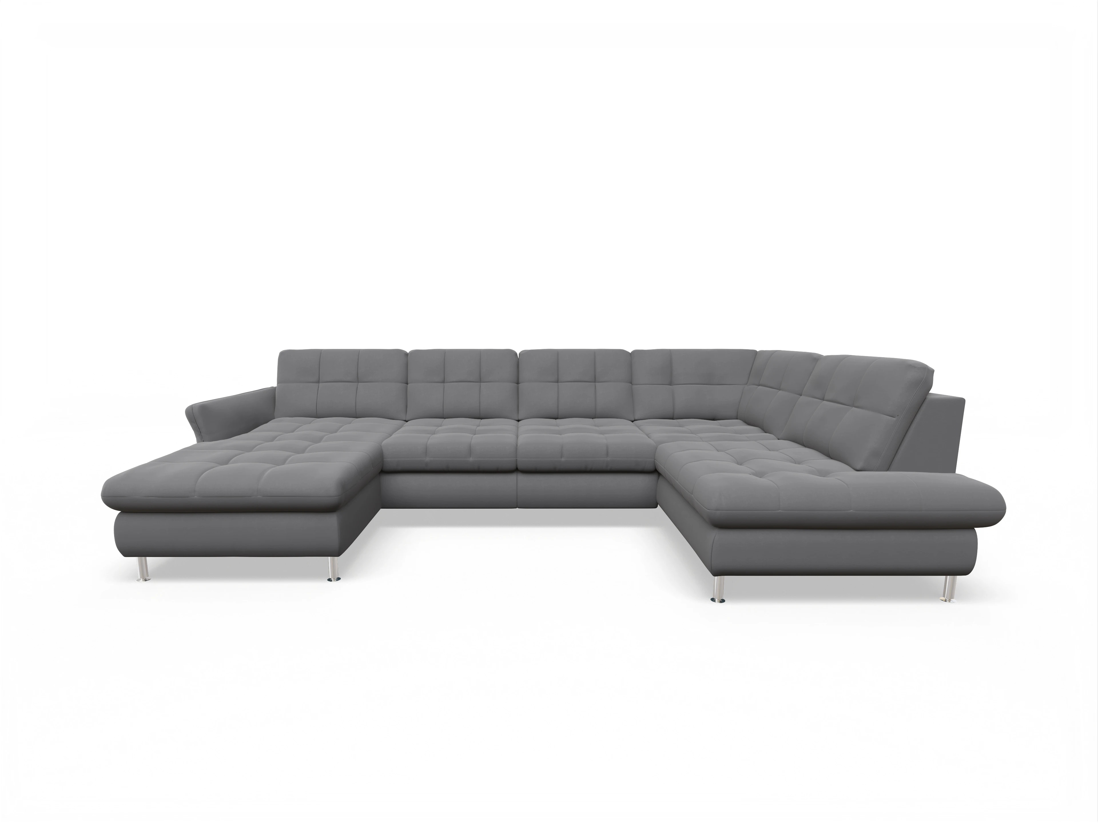 Ansicht des Produktes SC Smart 1064 Wohnlandschaft offen beidseitig in Stoff Grau