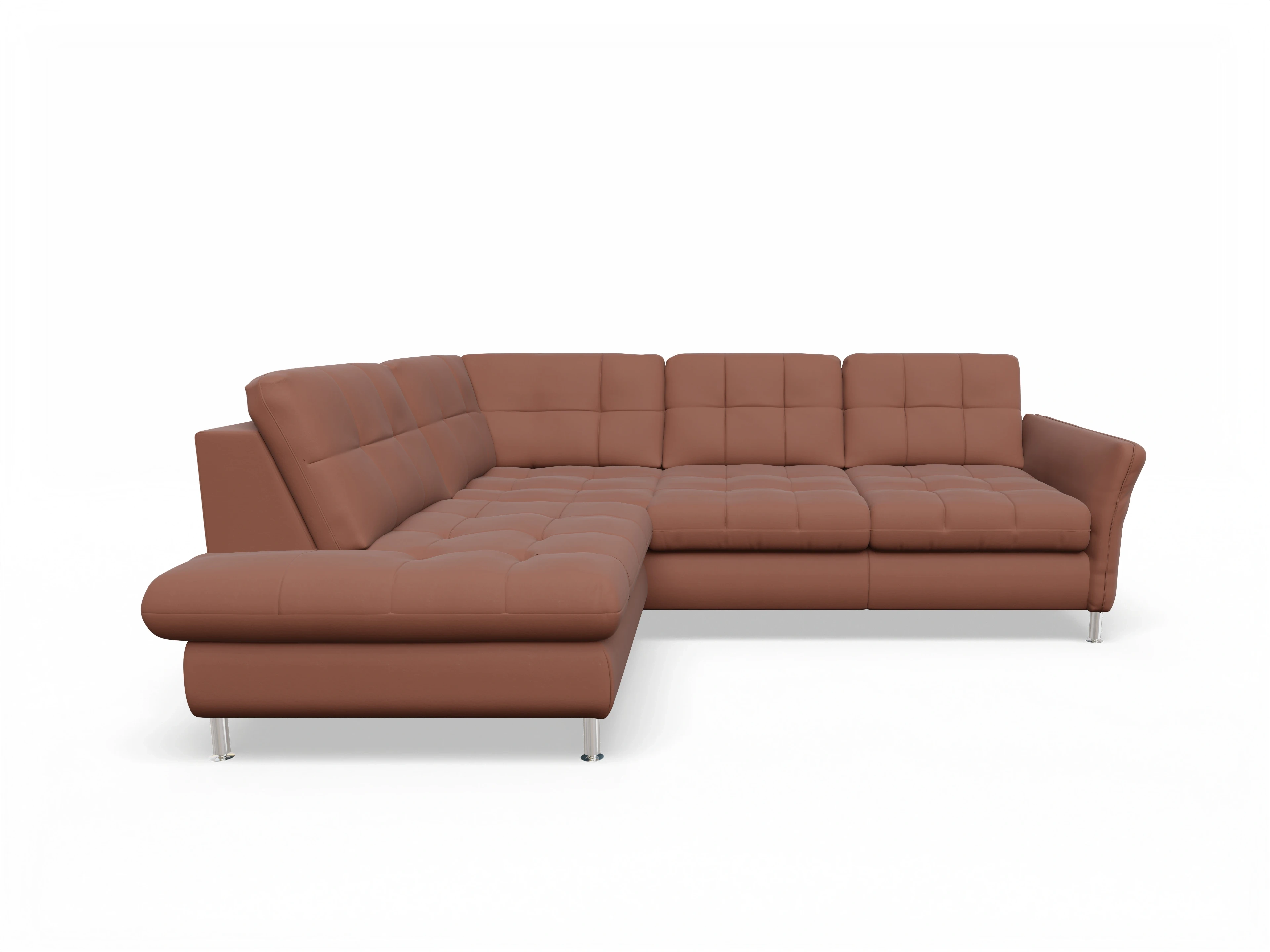 Ansicht des Produktes SC Smart 1064 Ecksofa links Abschluss offen in Stoff Orange