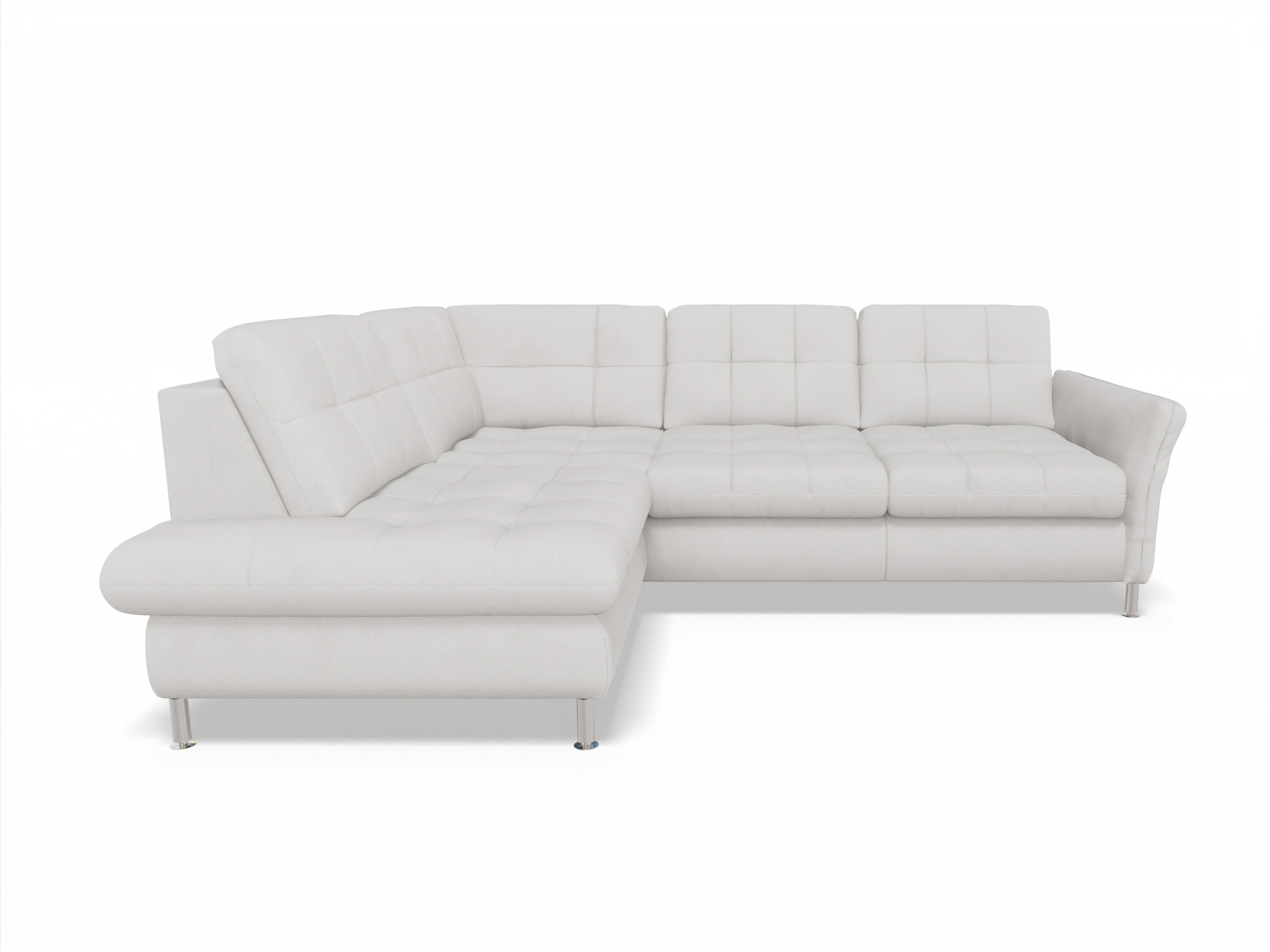 Ansicht des Produktes SC Smart 1064 Ecksofa links Abschluss offen in Stoff Grau