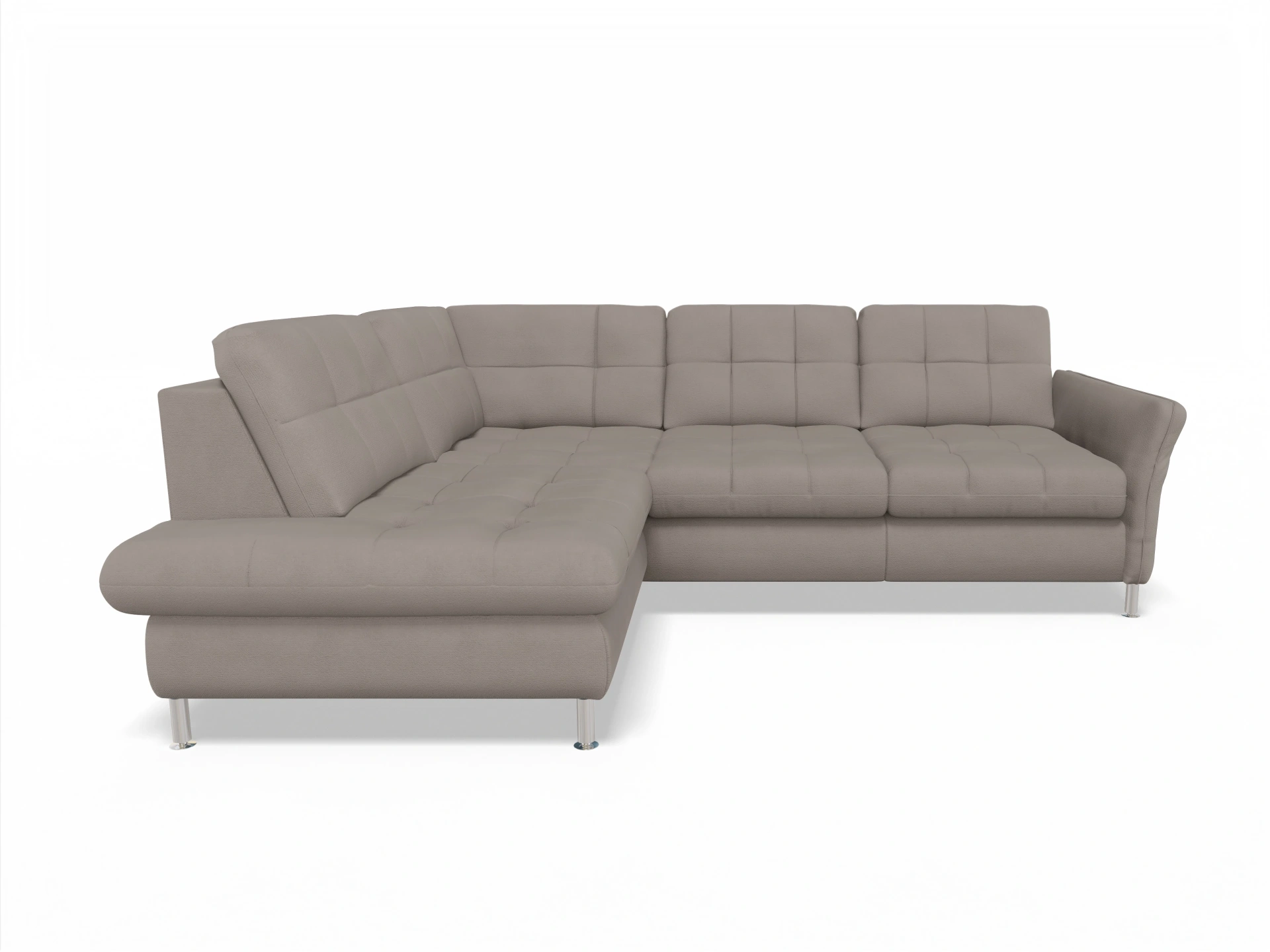 Ansicht des Produktes SC Smart 1064 Ecksofa links Abschluss offen in Stoff Braun