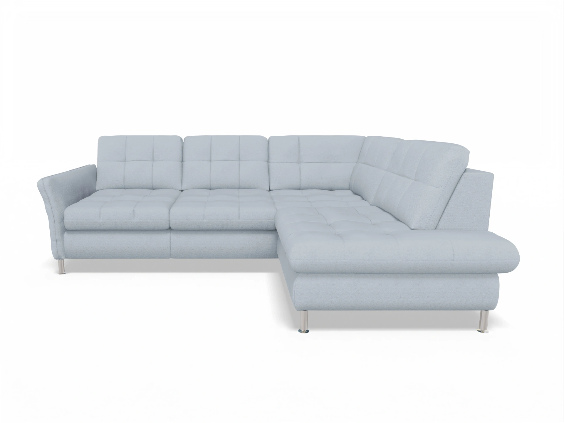 Ansicht des Produktes SC Smart 1064 Ecksofa rechts Abschluss offen in Stoff Blau