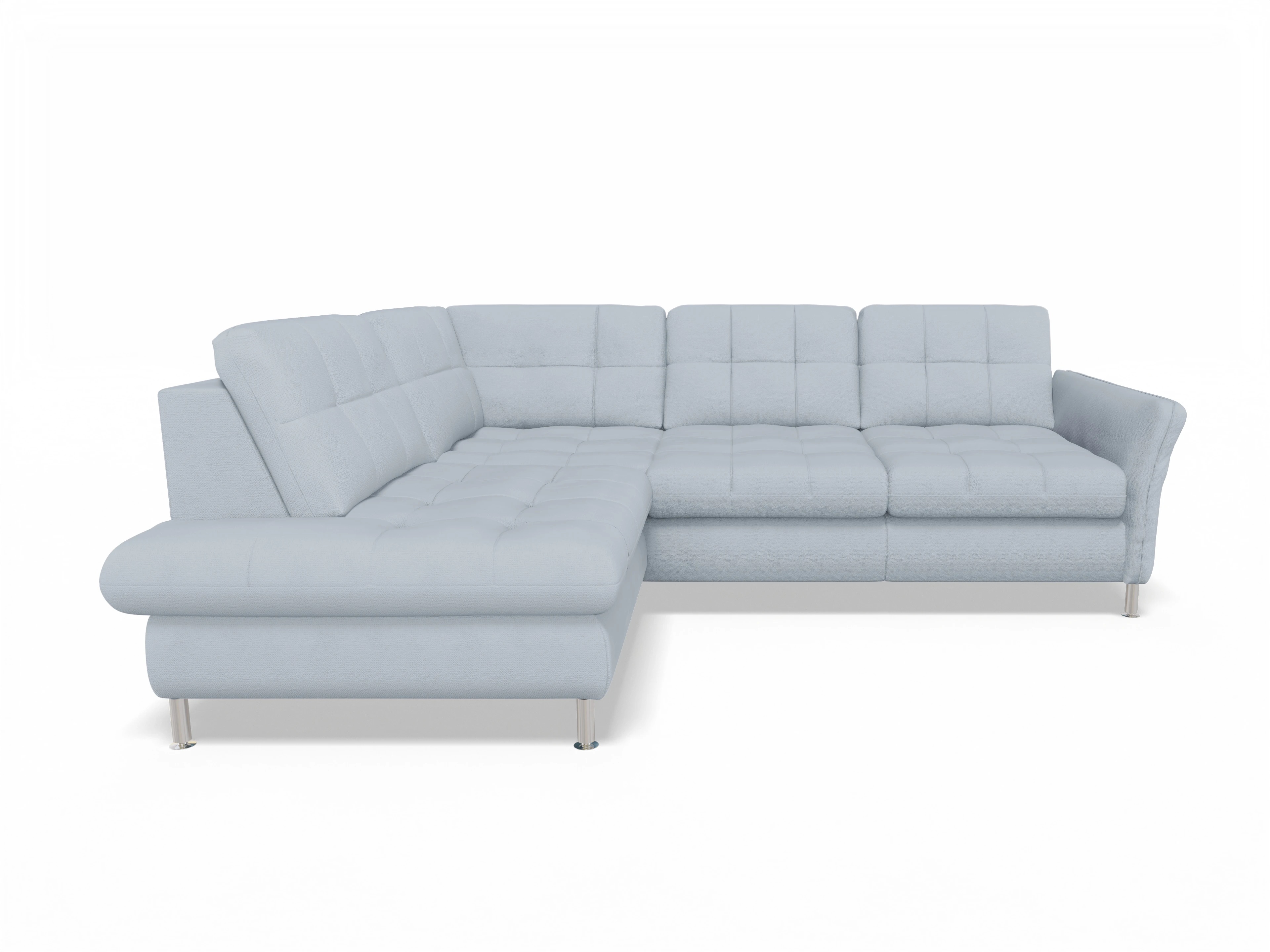 Ansicht des Produktes SC Smart 1064 Ecksofa links Abschluss offen in Stoff Blau