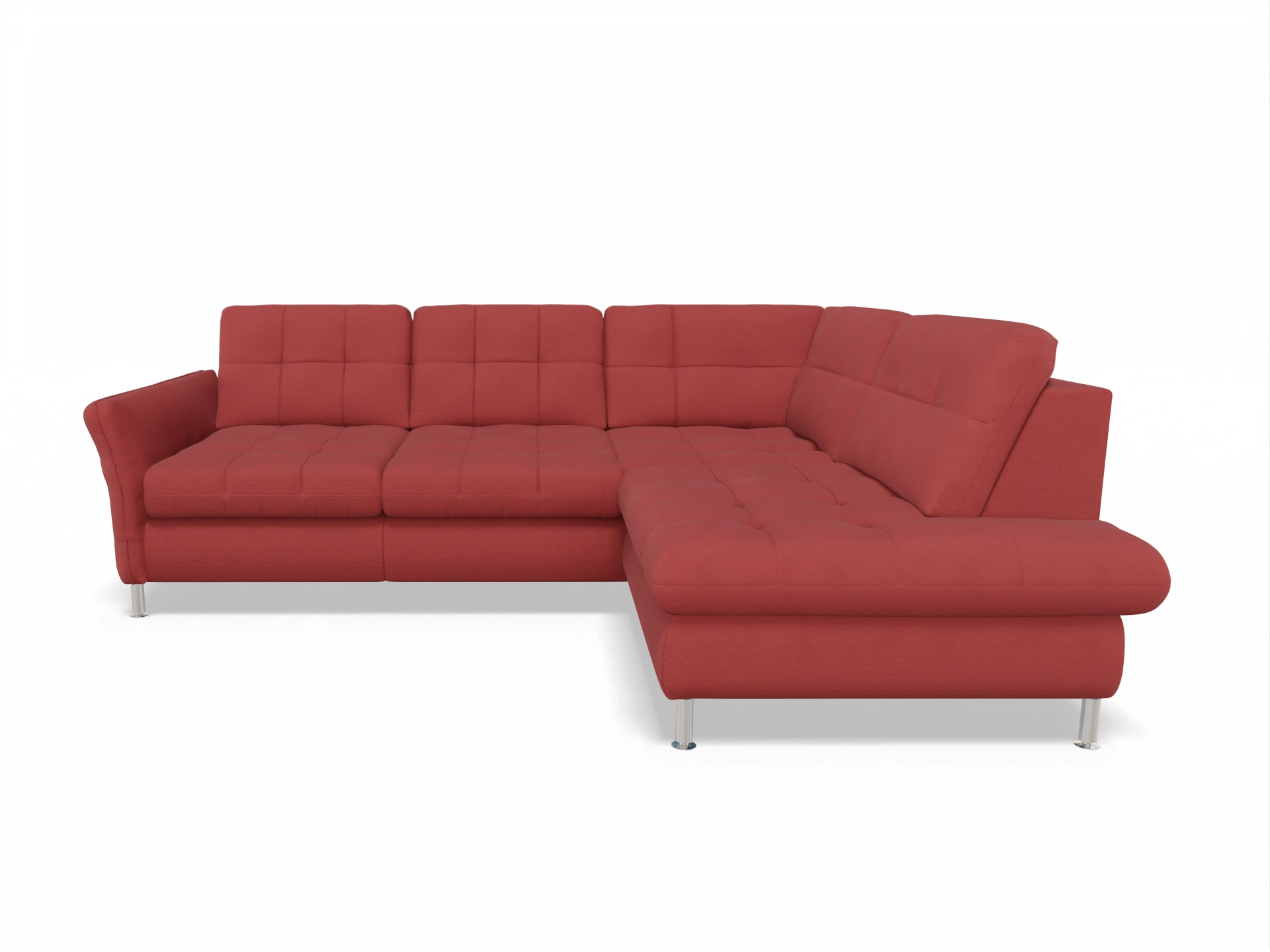 Ansicht des Produktes SC Smart 1064 Ecksofa rechts Abschluss offen in Stoff Rot
