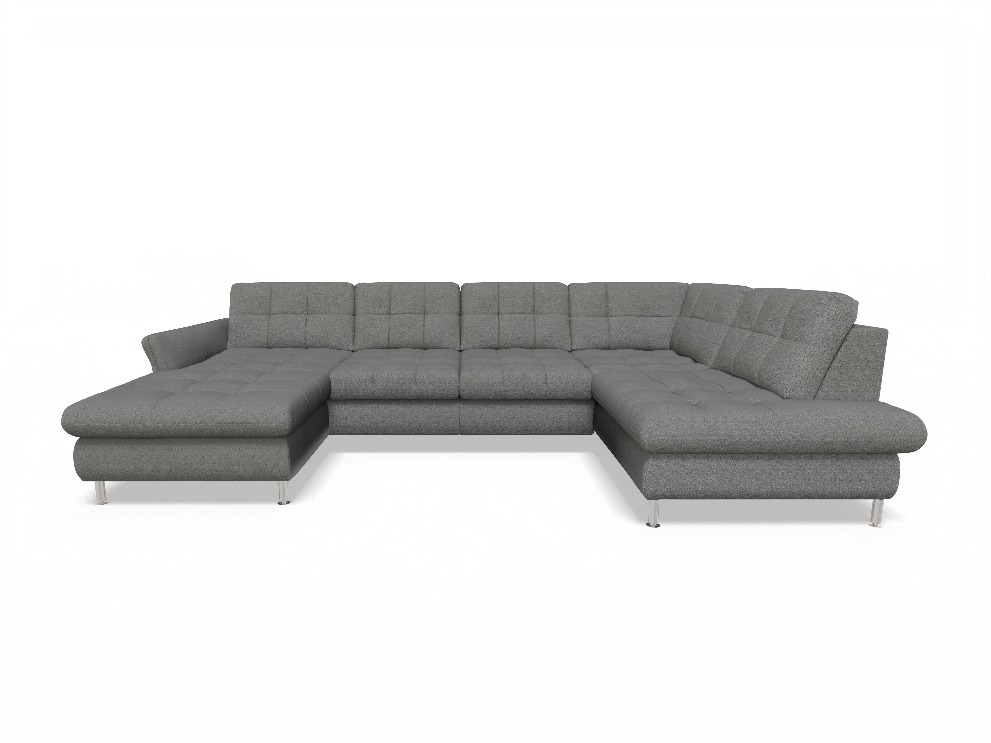 Ansicht des Produktes SC Smart 1064 Wohnlandschaft offen beidseitig in Stoff Grau