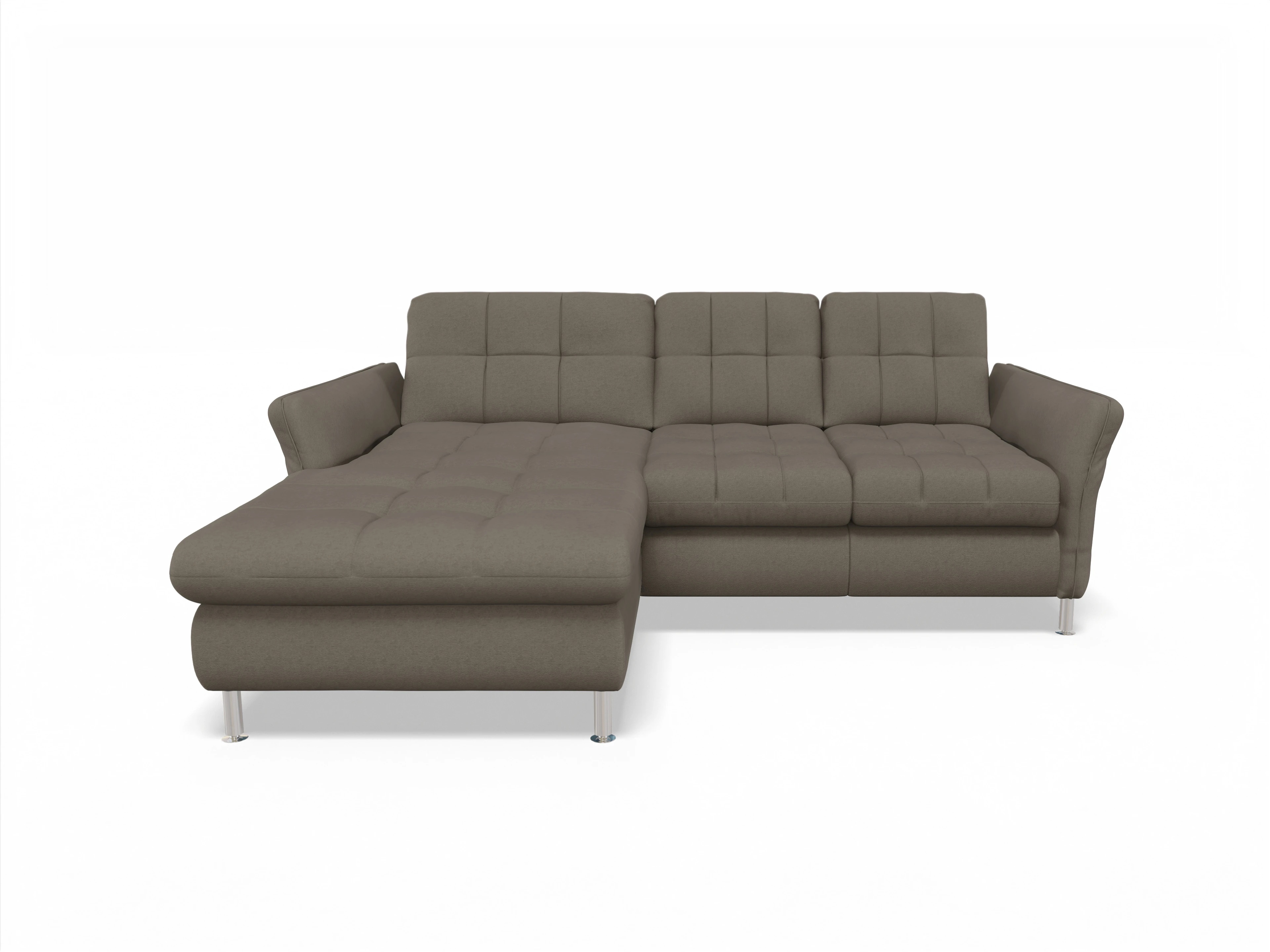 Ansicht des Produktes SC Smart 1064 Ecksofa links Abschluss offen in Stoff Grau