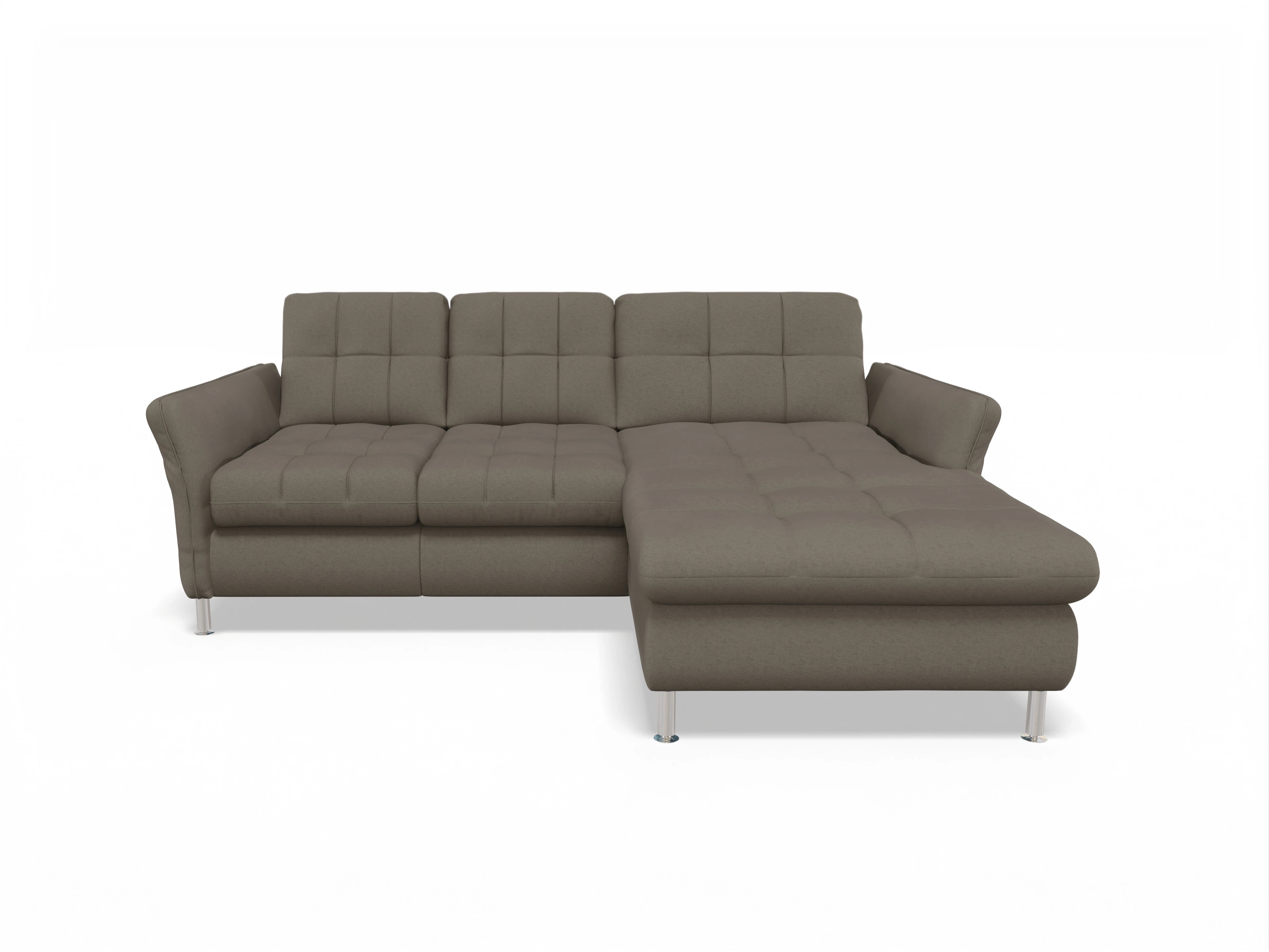 Sitz Concept smart 1064 Canapé Small R Ansicht des Produktes SC Smart 1064 Ecksofa rechts Abschluss offen in Stoff Grau