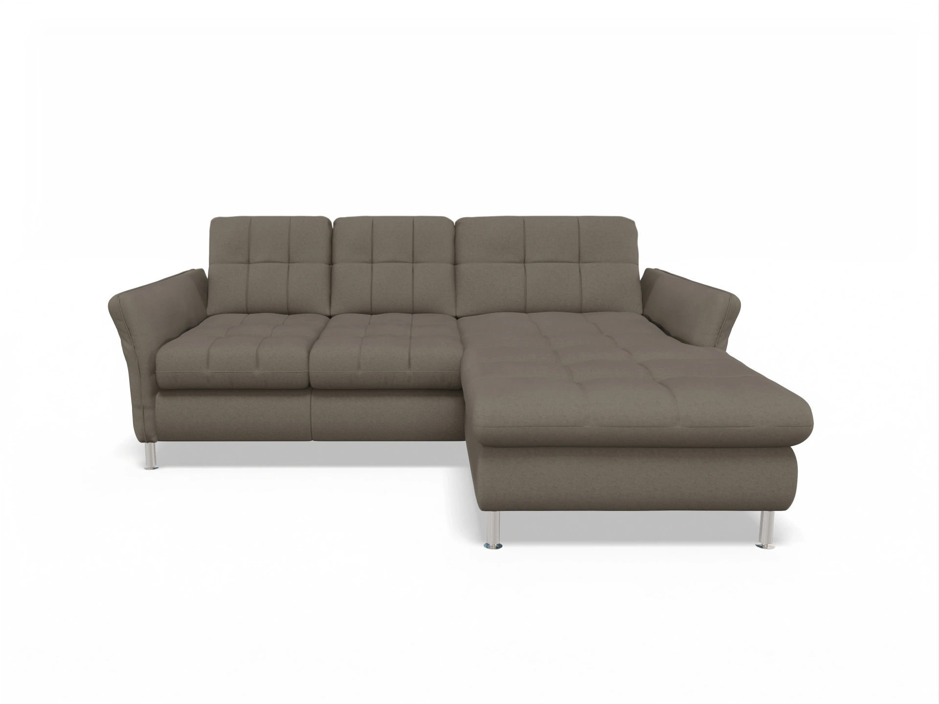 Ansicht des Produktes SC Smart 1064 Ecksofa rechts Abschluss offen in Stoff Grau