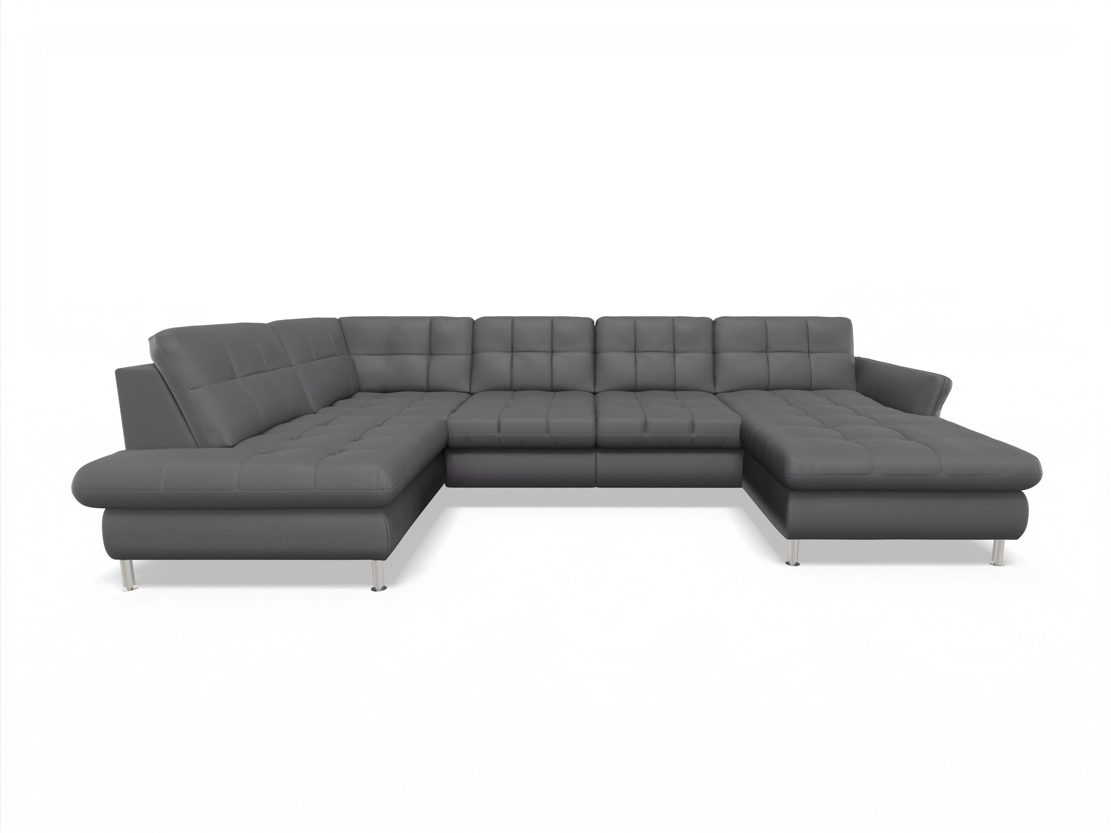 Ansicht des Produktes SC Smart 1064 Wohnlandschaft offen beidseitig in Stoff Grau
