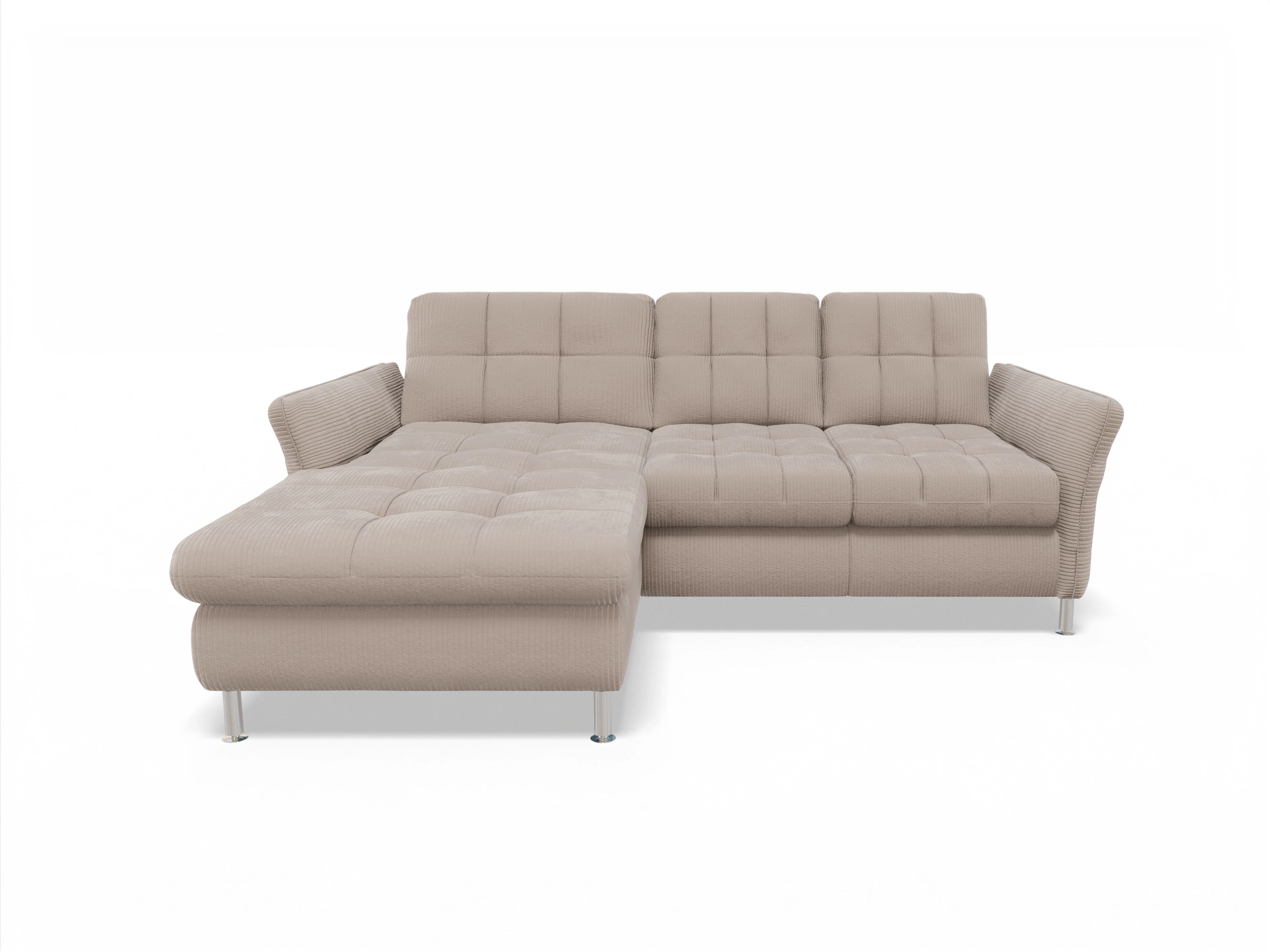 Ansicht des Produktes SC Smart 1064 Ecksofa links Abschluss offen in Stoff Grau