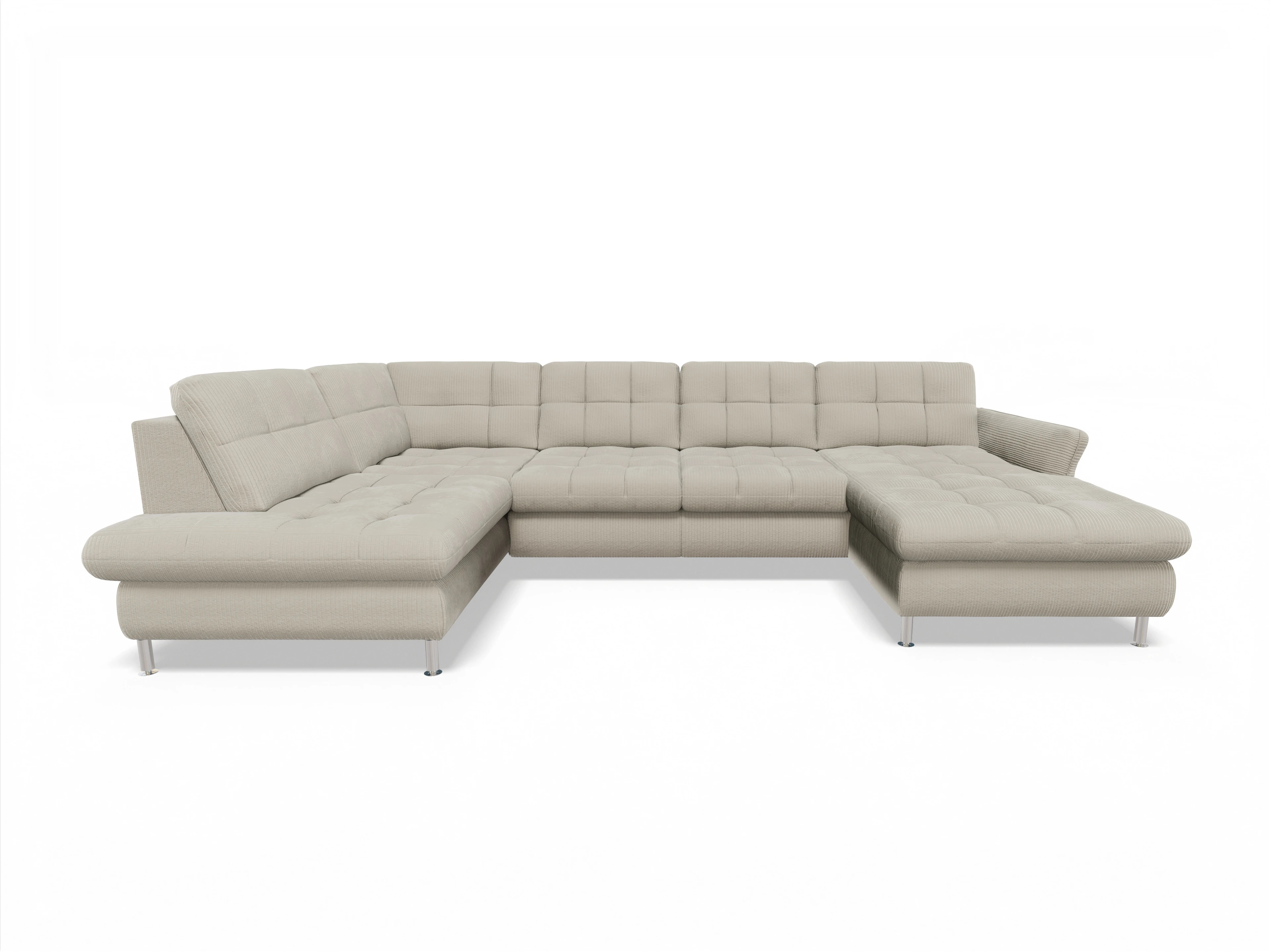 Ansicht des Produktes SC Smart 1064 Wohnlandschaft offen beidseitig in Stoff Beige