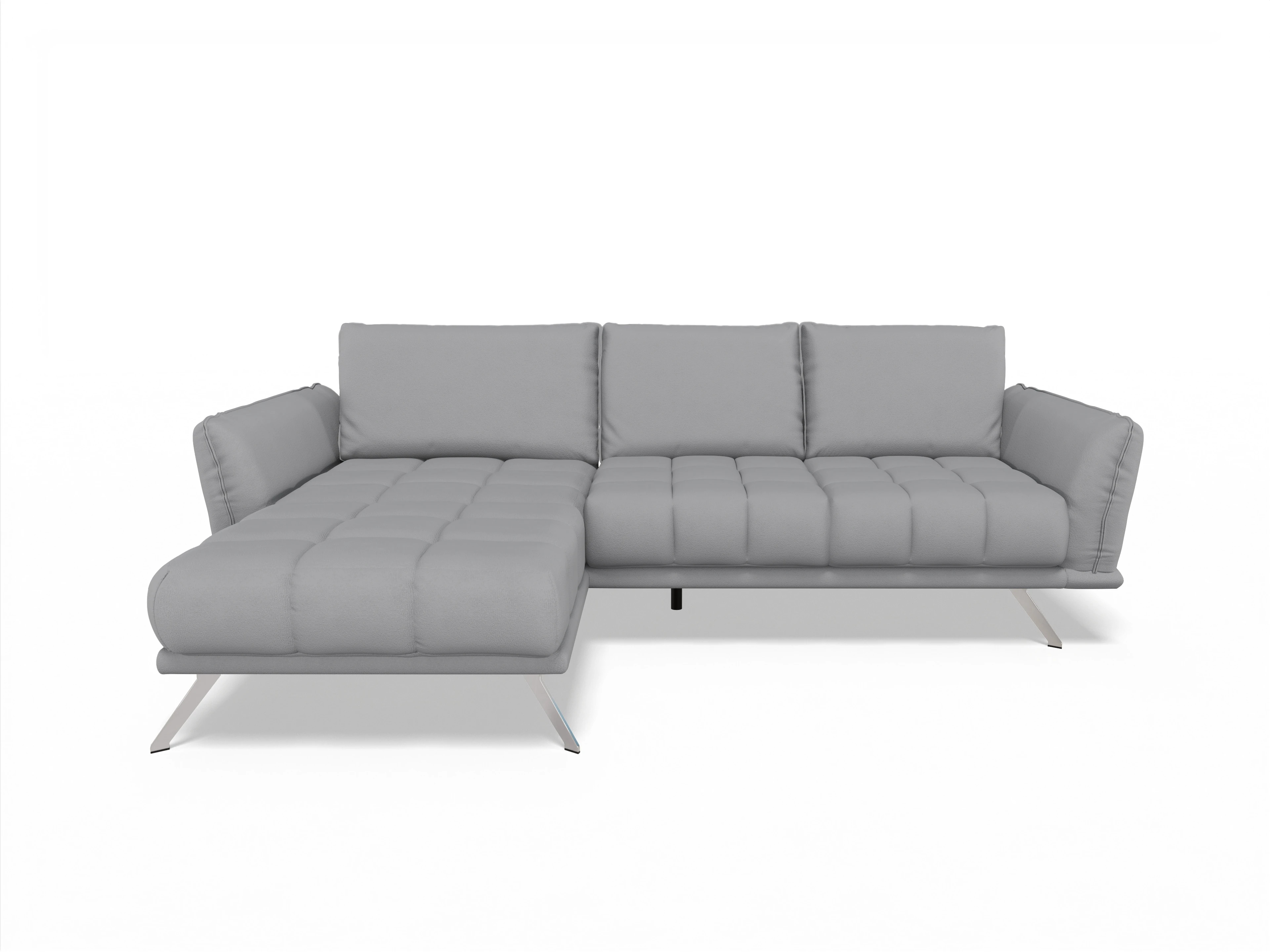 Ansicht des Produktes SC Smart 1065 Ecksofa links Abschluss offen in Stoff Grau