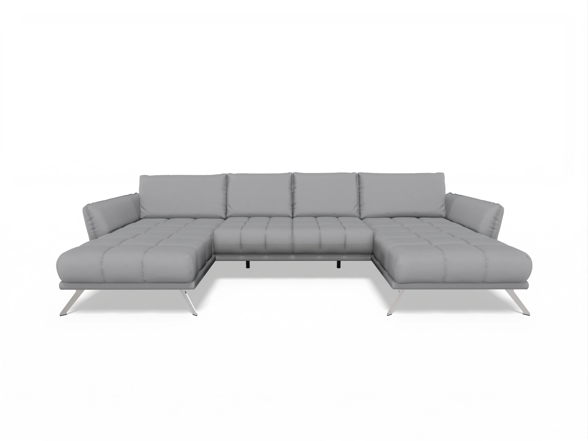Ansicht des Produktes SC Smart 1065 Wohnlandschaft offen beidseitig in Stoff Grau