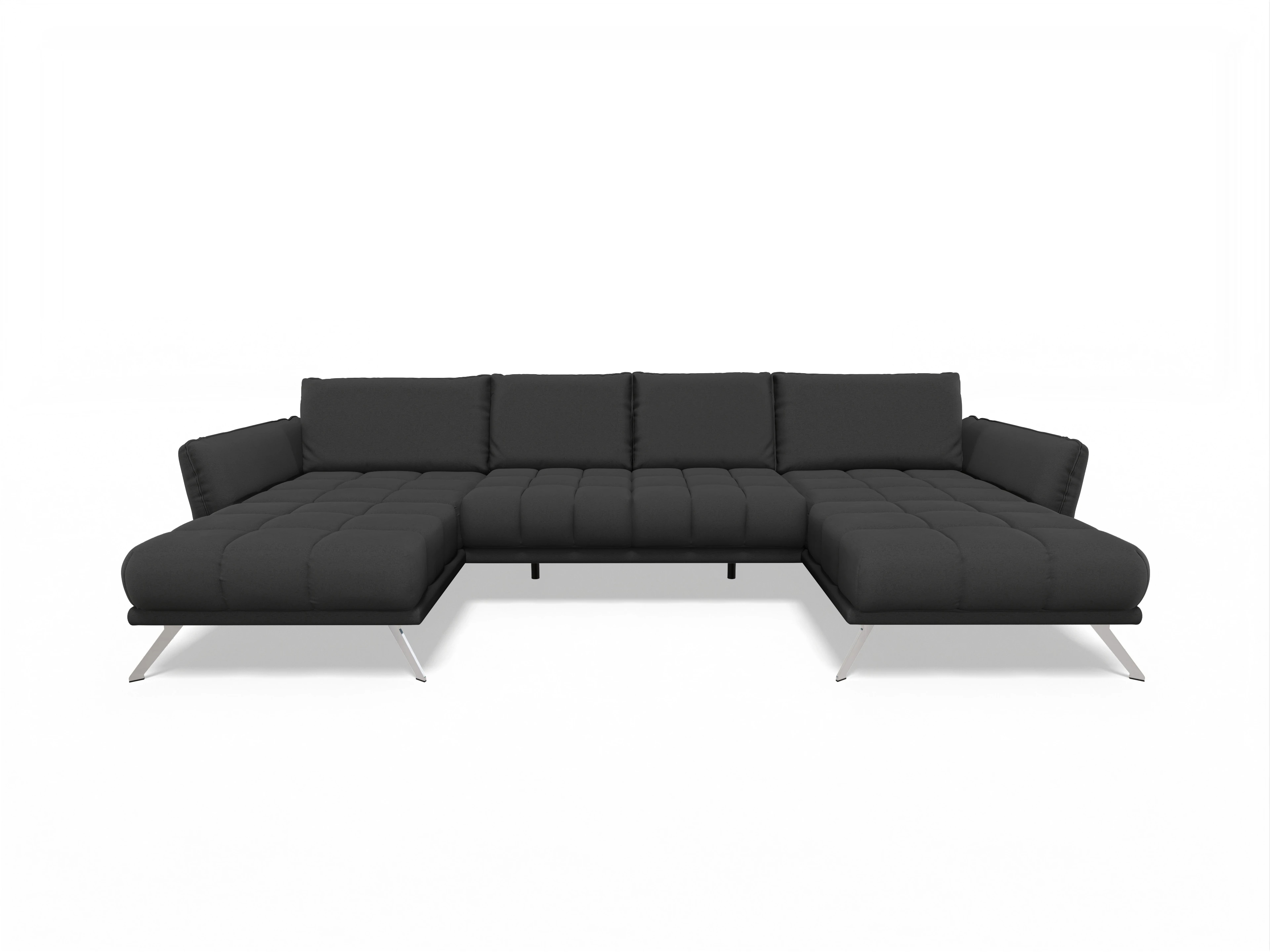 Ansicht des Produktes SC Smart 1065 Wohnlandschaft offen beidseitig in Stoff Grau