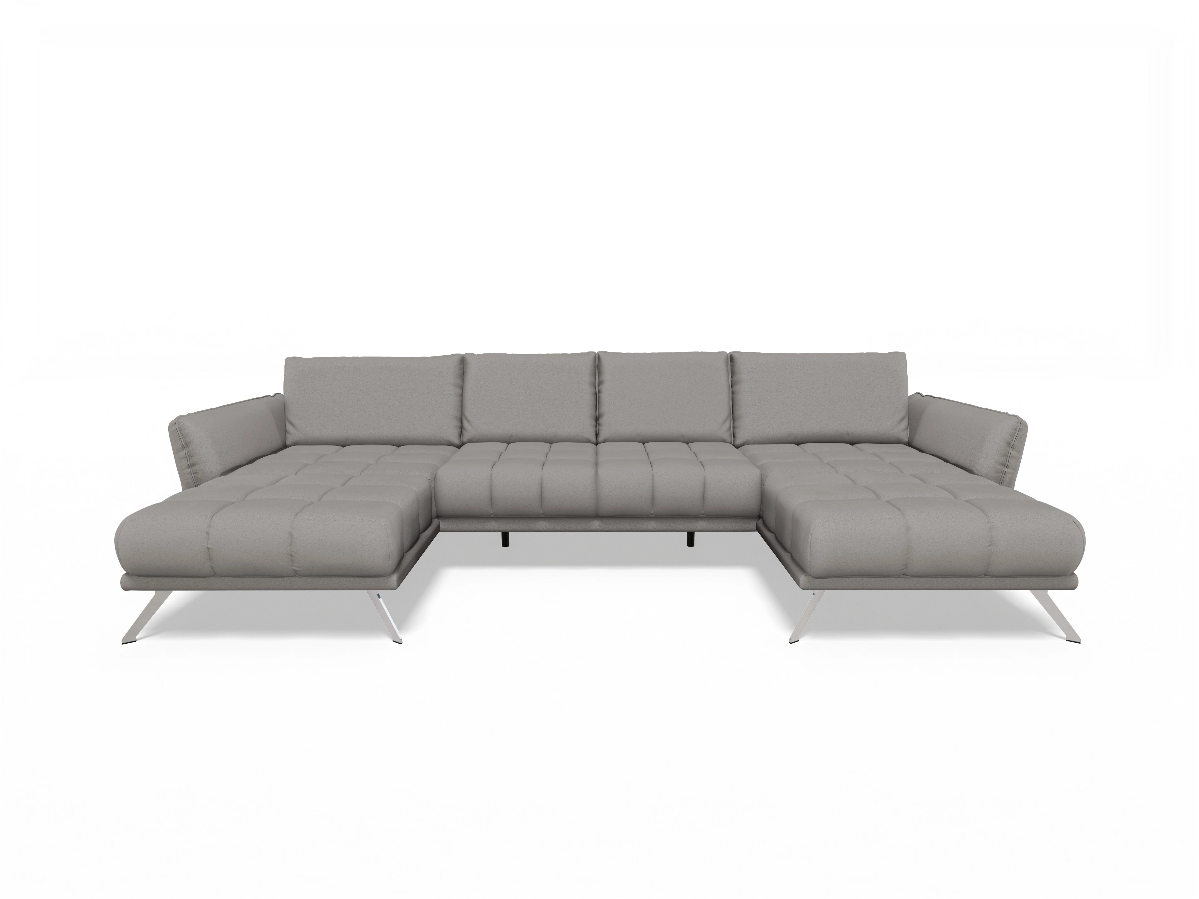 Ansicht des Produktes SC Smart 1065 Wohnlandschaft offen beidseitig in Stoff Grau