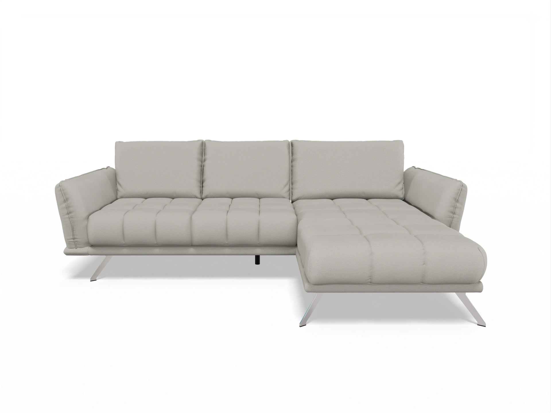 Ansicht des Produktes SC Smart 1065 Ecksofa rechts Abschluss offen in Stoff Grau