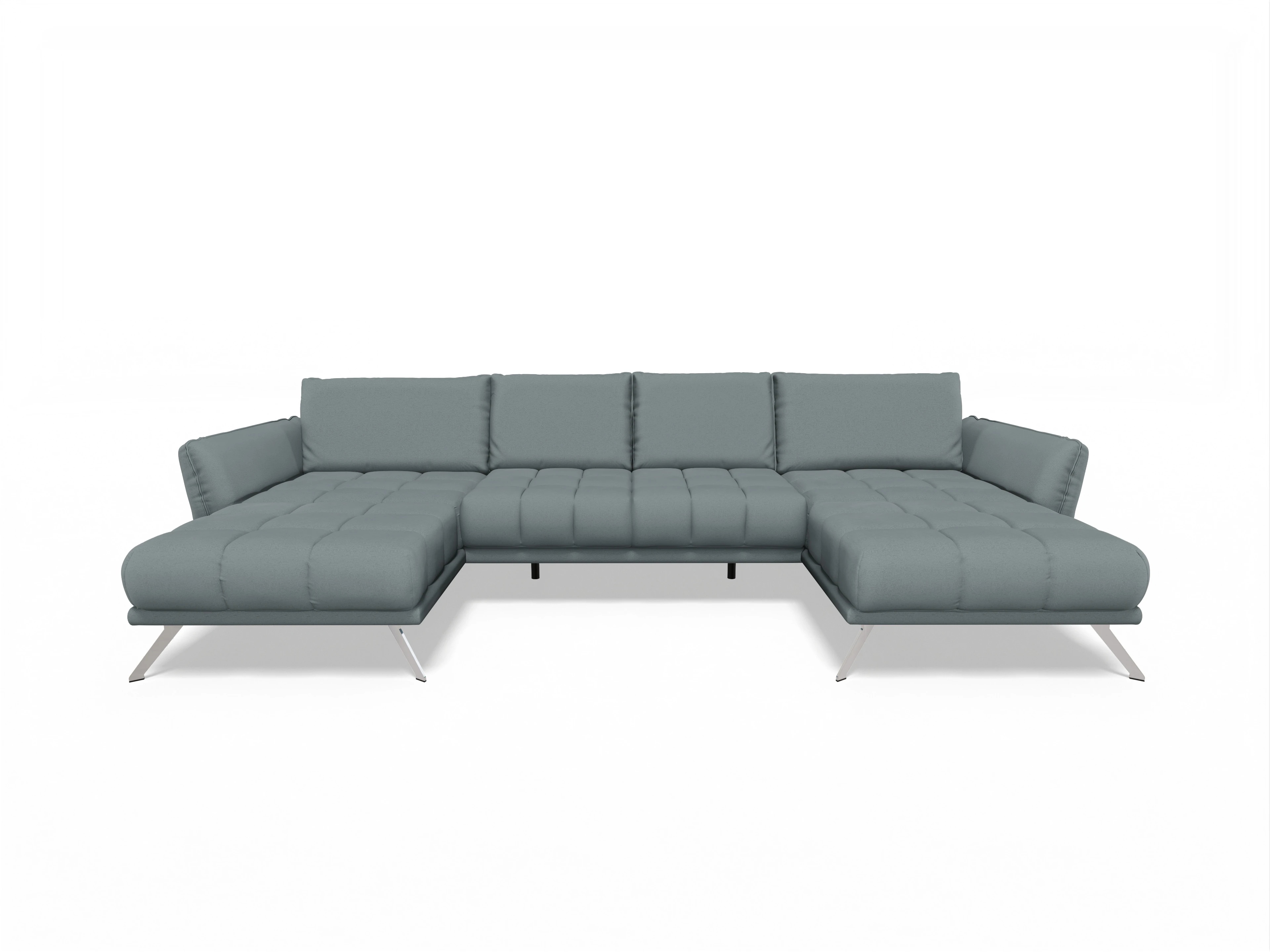 Ansicht des Produktes SC Smart 1065 Wohnlandschaft offen beidseitig in Stoff Grau