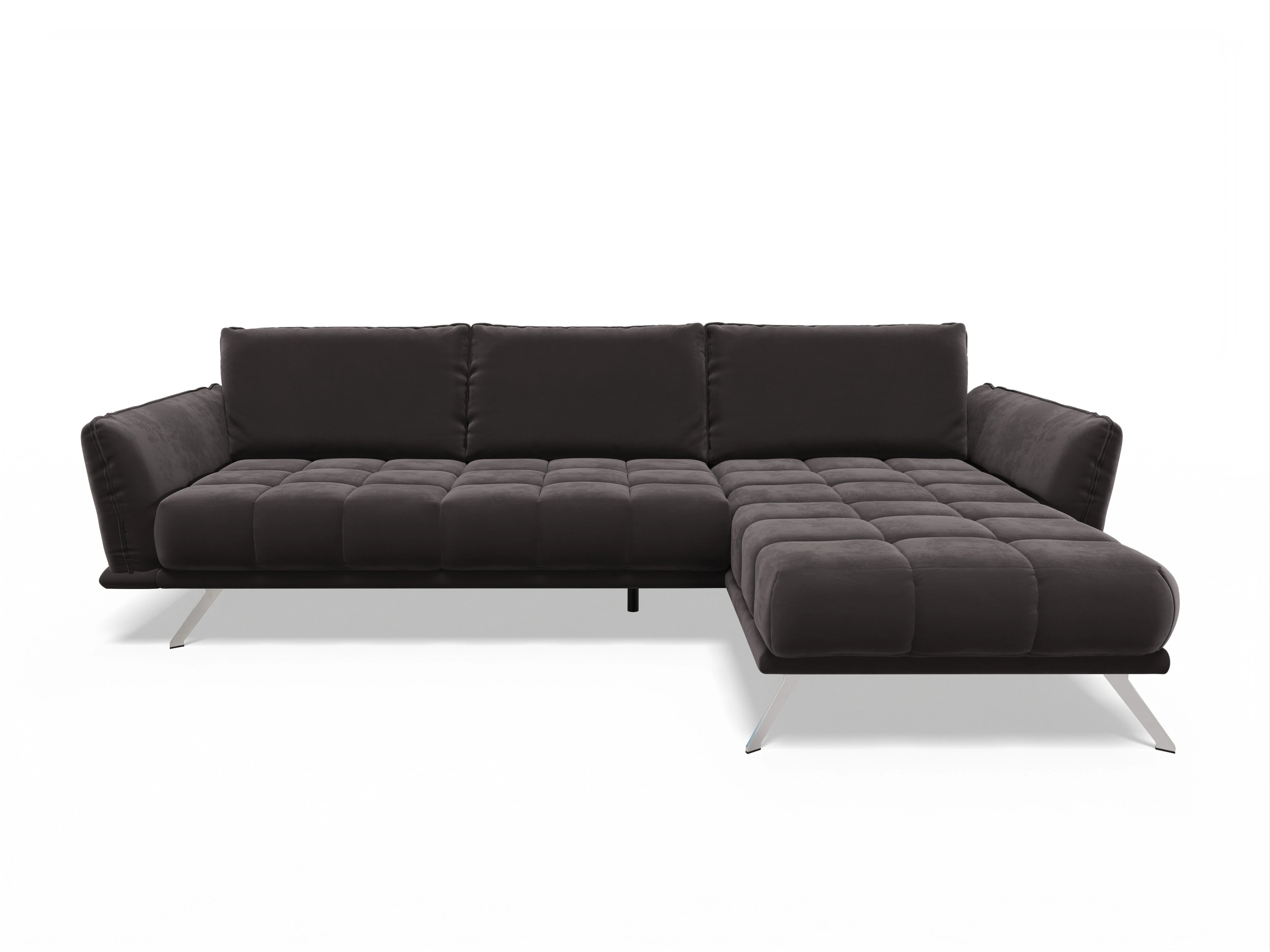 Ansicht des Produktes SC Smart 1065 Ecksofa rechts Abschluss offen in Stoff Grau