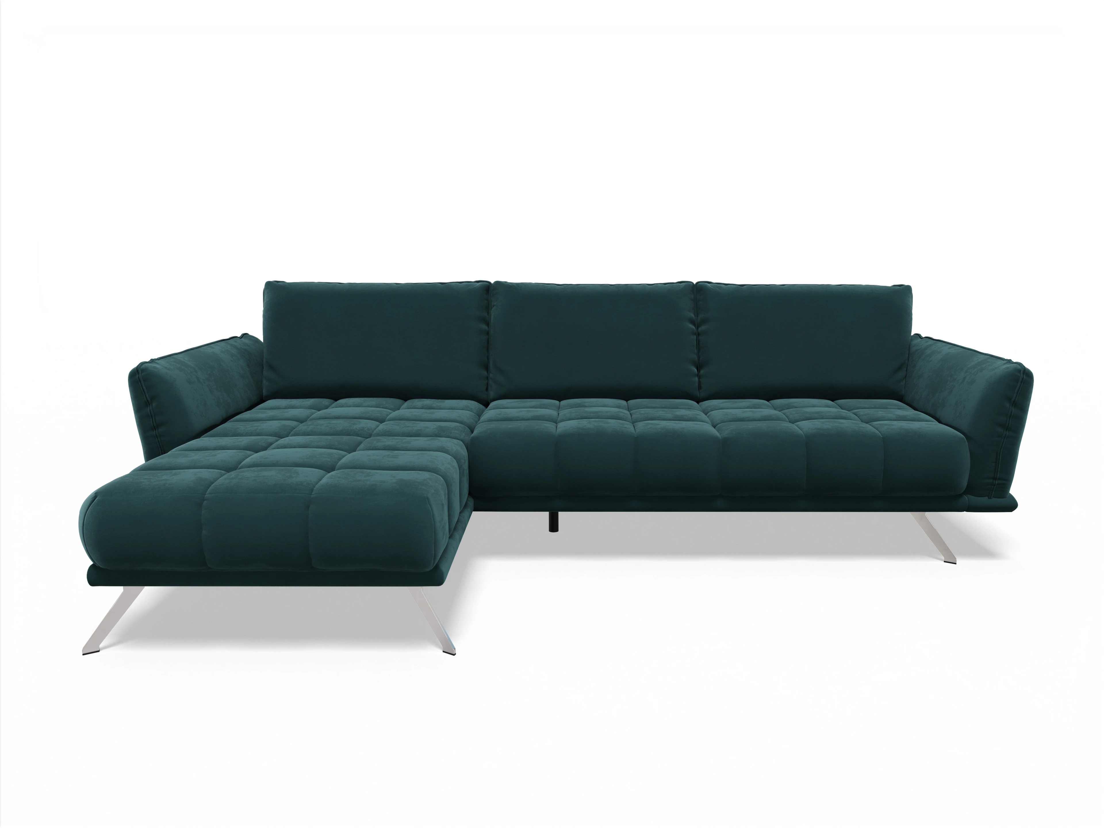Ansicht des Produktes SC Smart 1065 Ecksofa links Abschluss offen in Stoff Blau