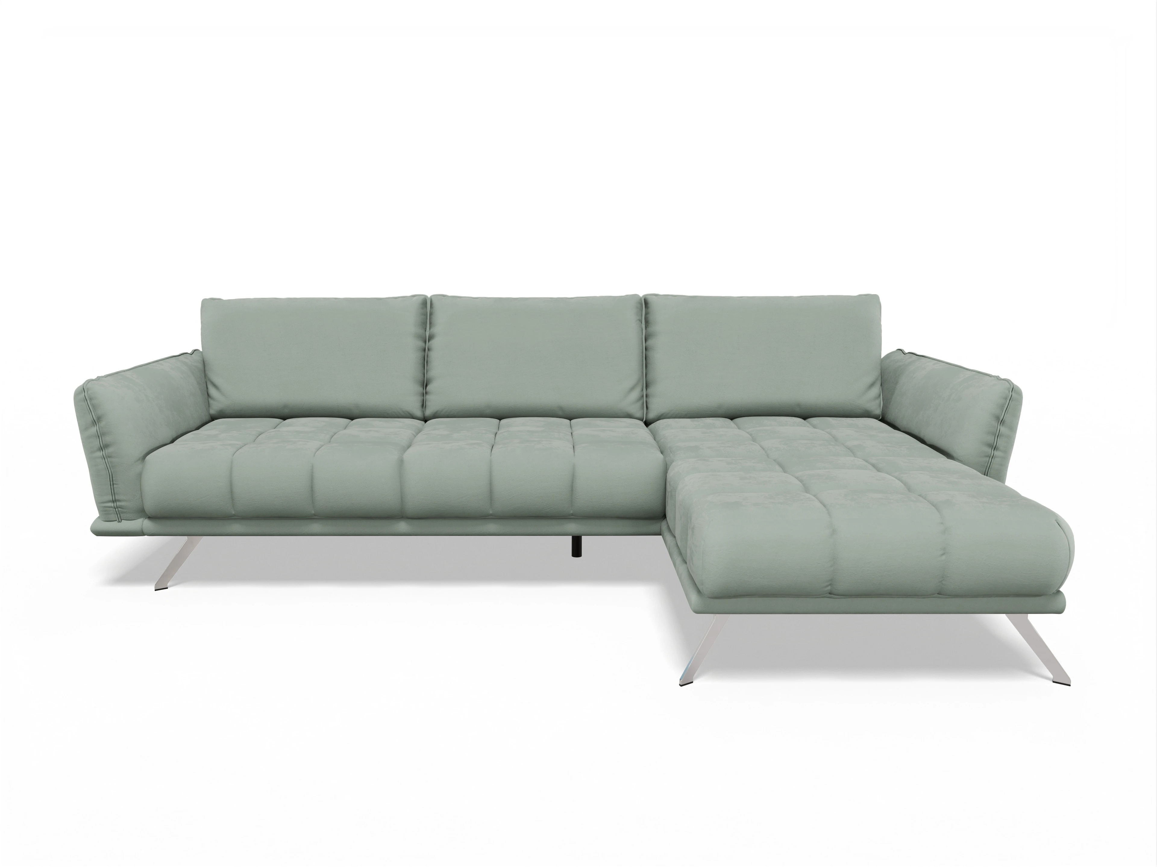 Ansicht des Produktes SC Smart 1065 Ecksofa rechts Abschluss offen in Stoff Grau