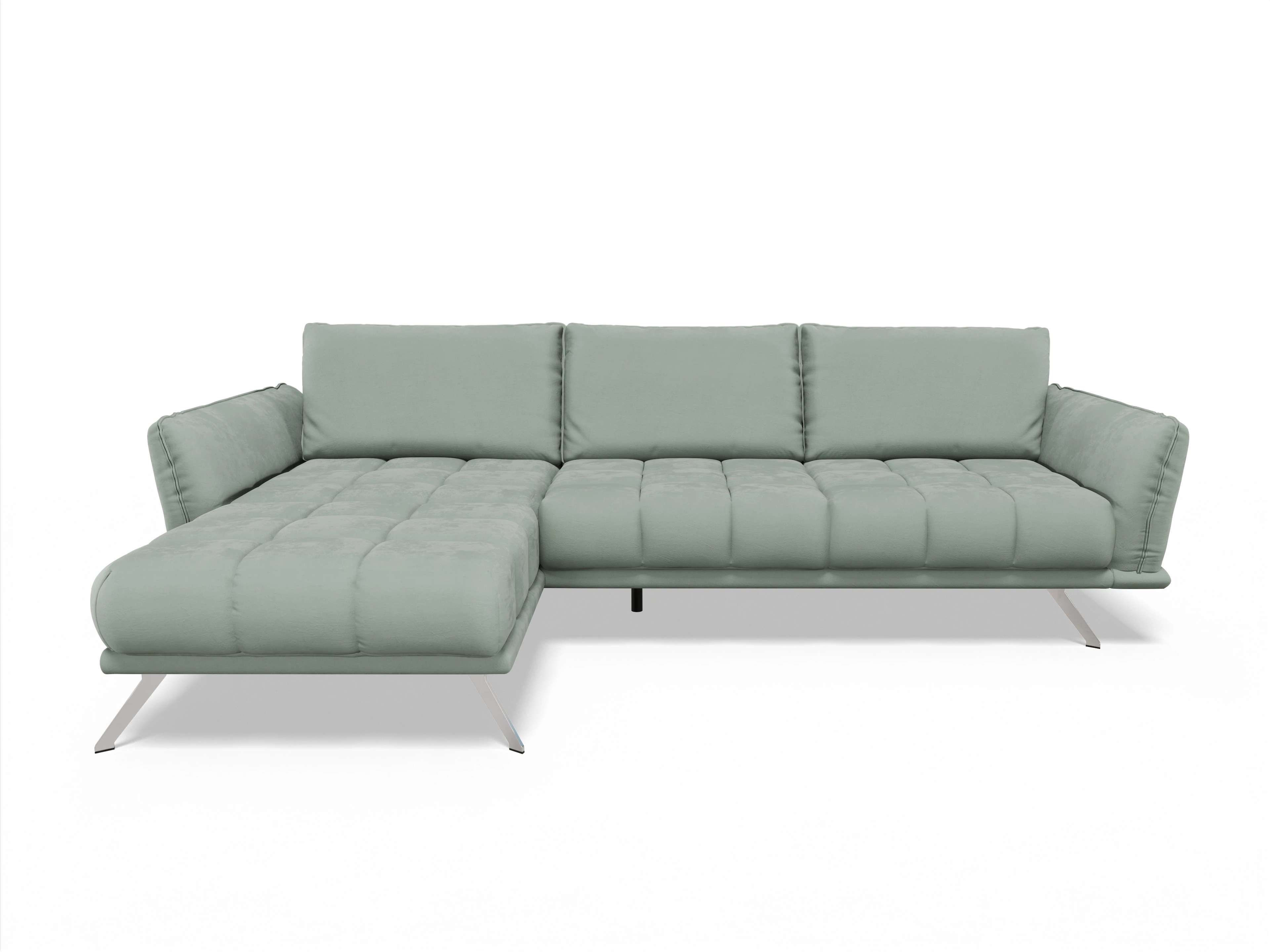 Ansicht des Produktes SC Smart 1065 Ecksofa links Abschluss offen in Stoff Grau