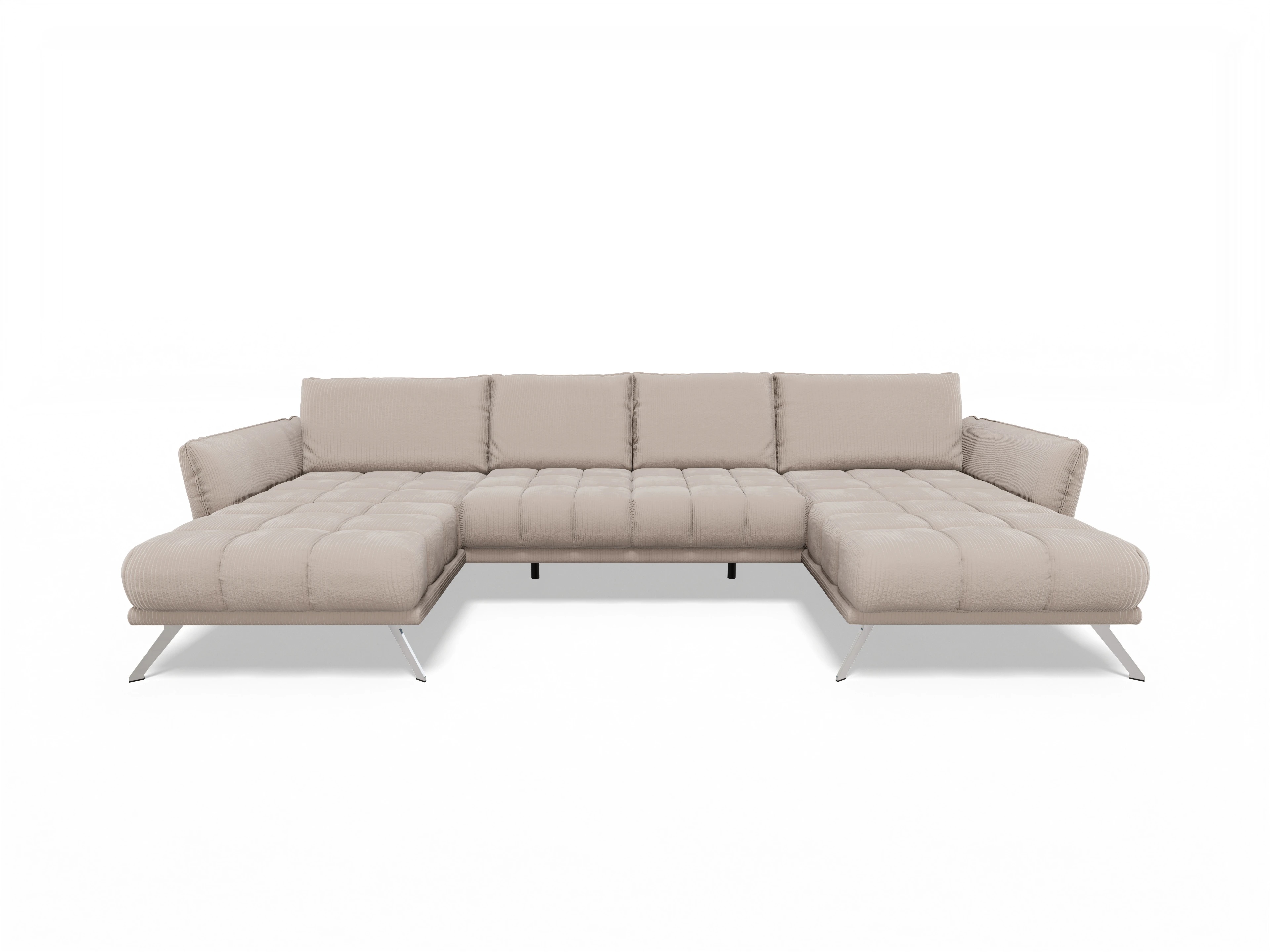 Ansicht des Produktes SC Smart 1065 Wohnlandschaft offen beidseitig in Stoff Grau