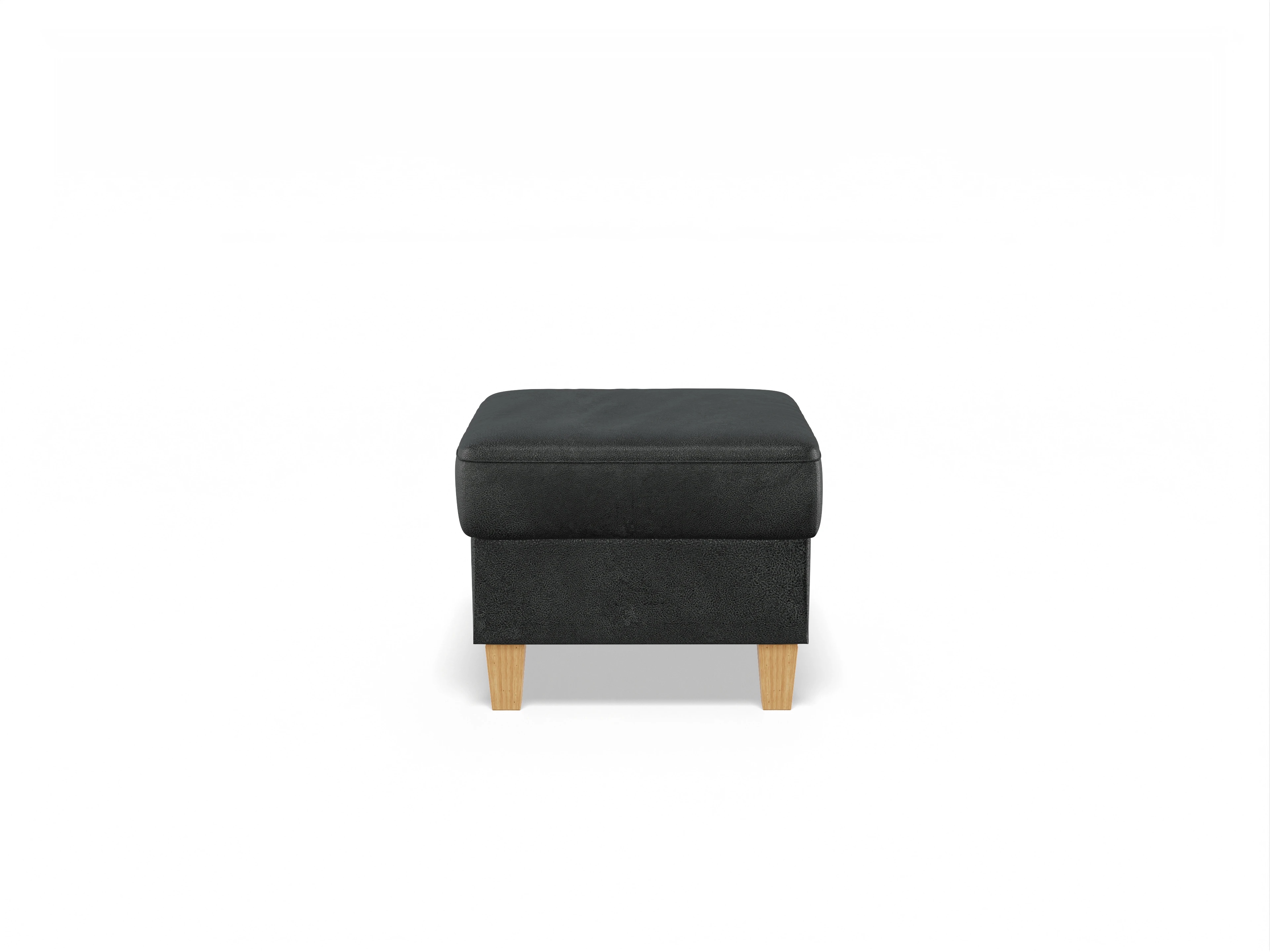 Ansicht des Produktes Warna Hocker in Stoff Grau