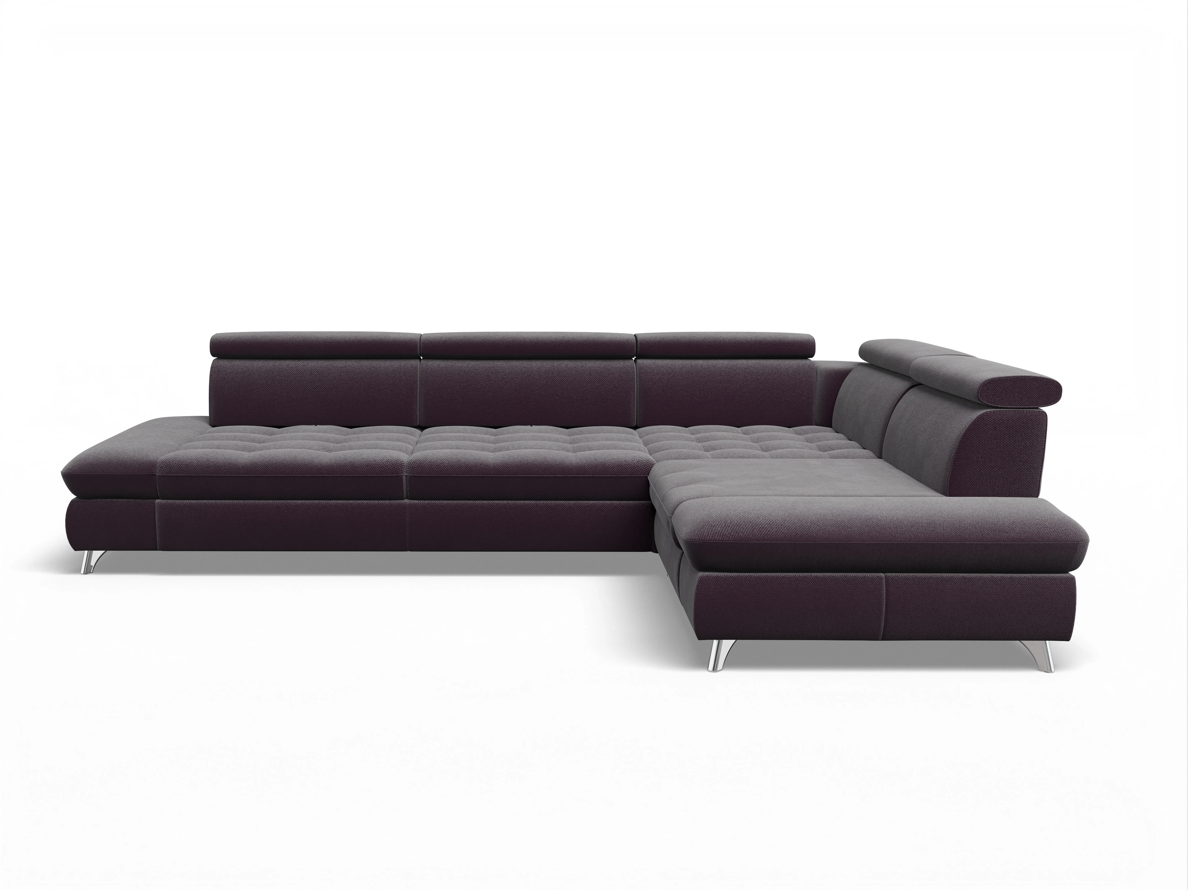 Ansicht des Produktes Memphis Stoff Ecksofa rechts mit Armlehne in Stoff Rot