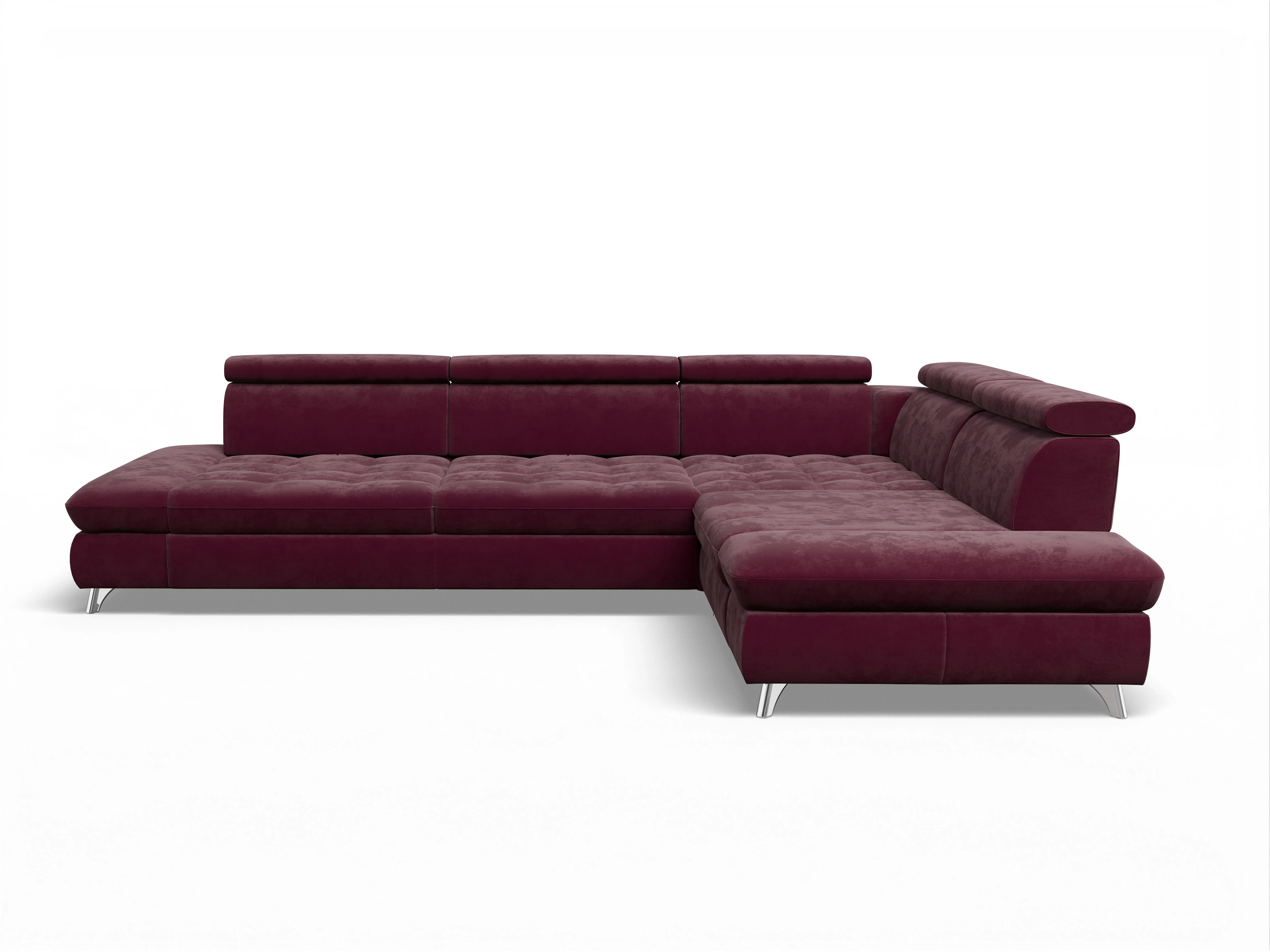 Ansicht des Produktes Memphis Stoff Ecksofa rechts mit Armlehne in Stoff Rot