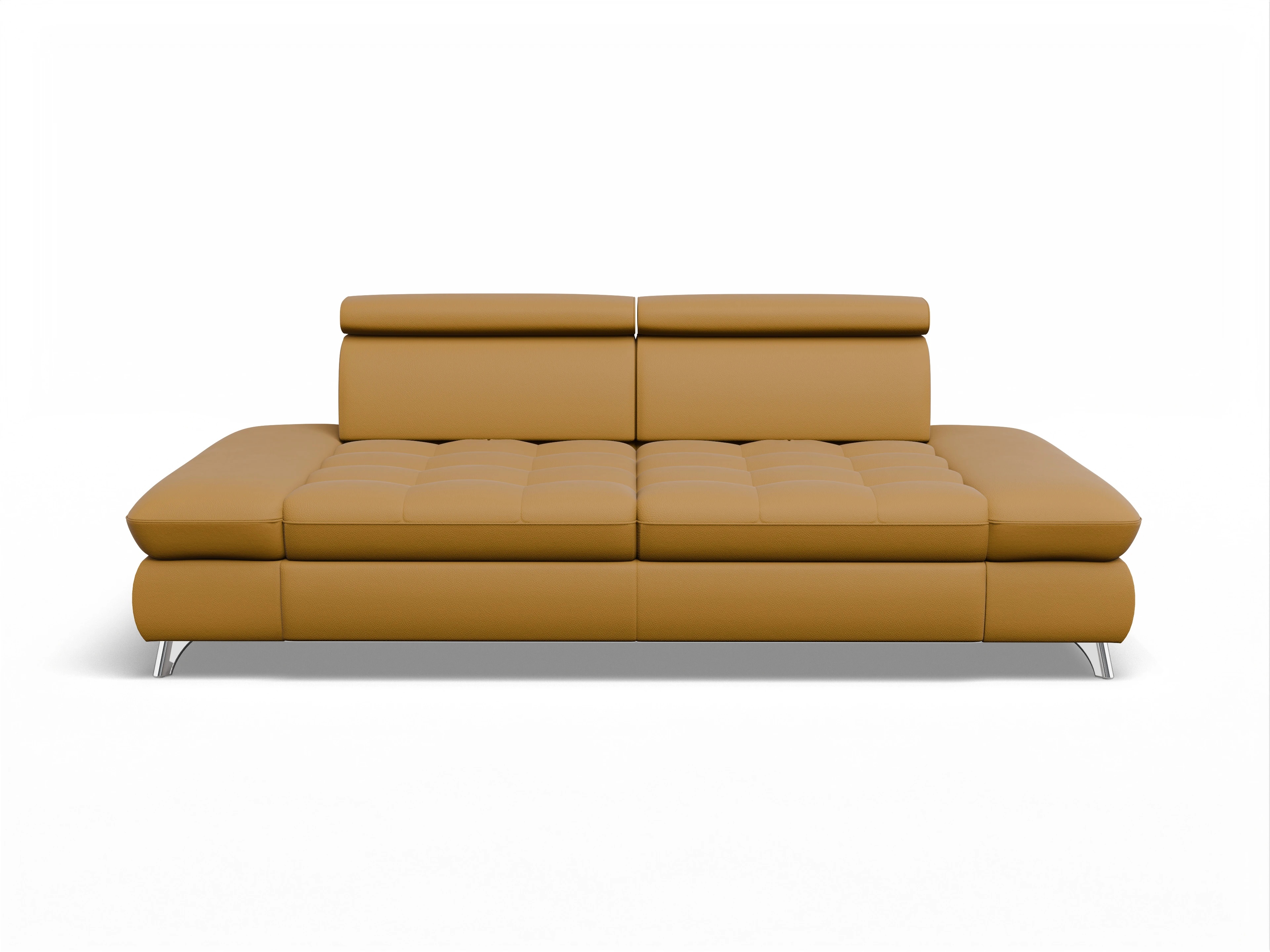 Ansicht des Produktes Memphis Stoff 2-Sitzer Sofa in Leder Gelb