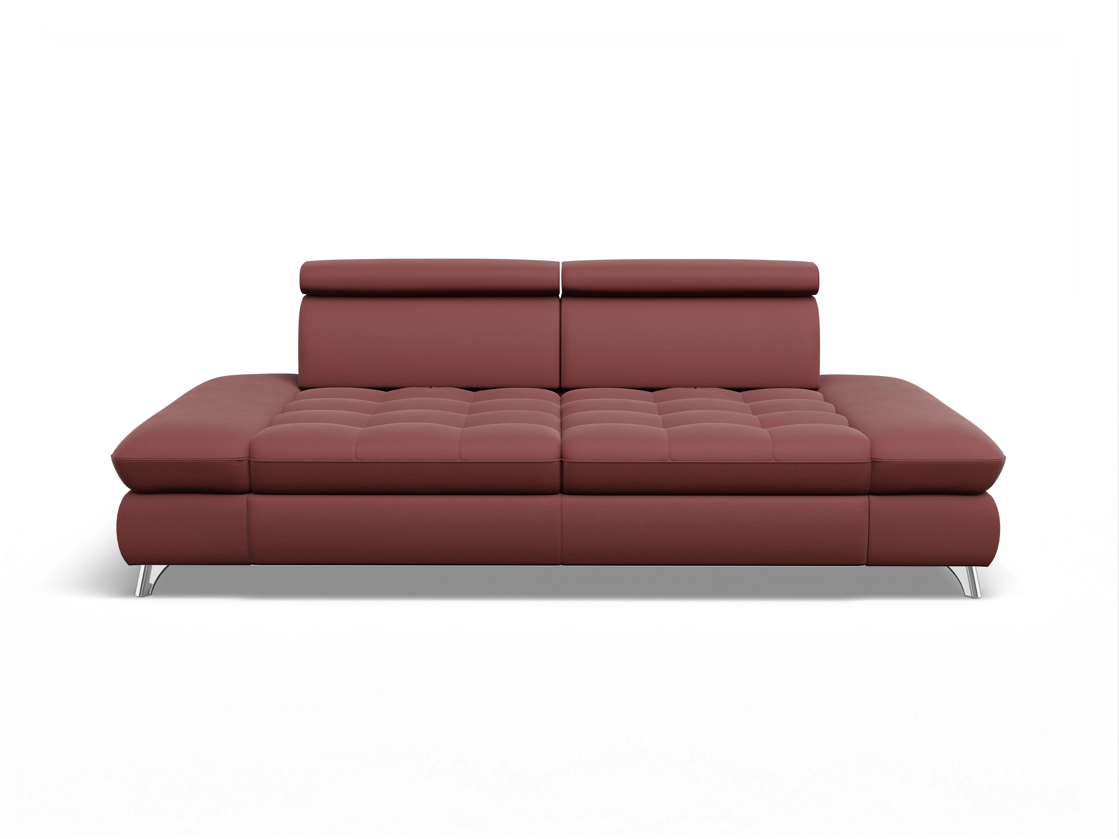 Ansicht des Produktes Memphis Stoff 2-Sitzer Sofa in Leder Rot