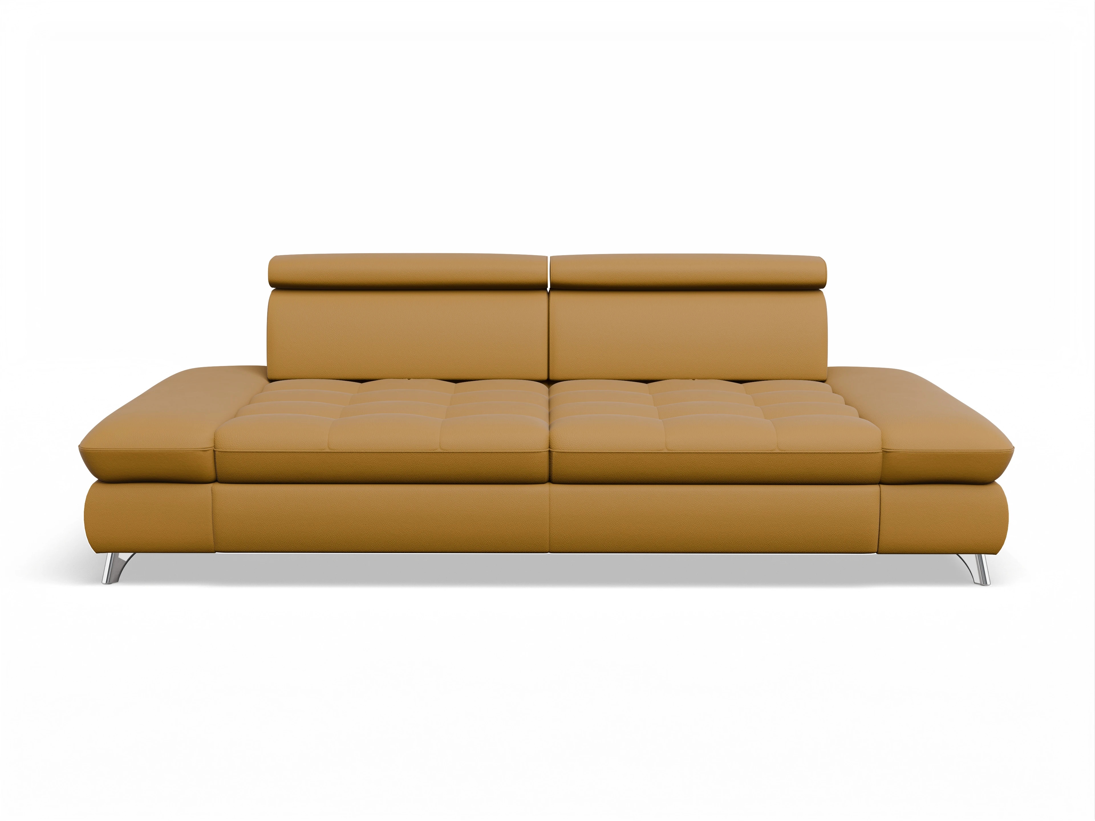 Ansicht des Produktes Memphis Stoff 3-Sitzer Sofa in Leder Gelb